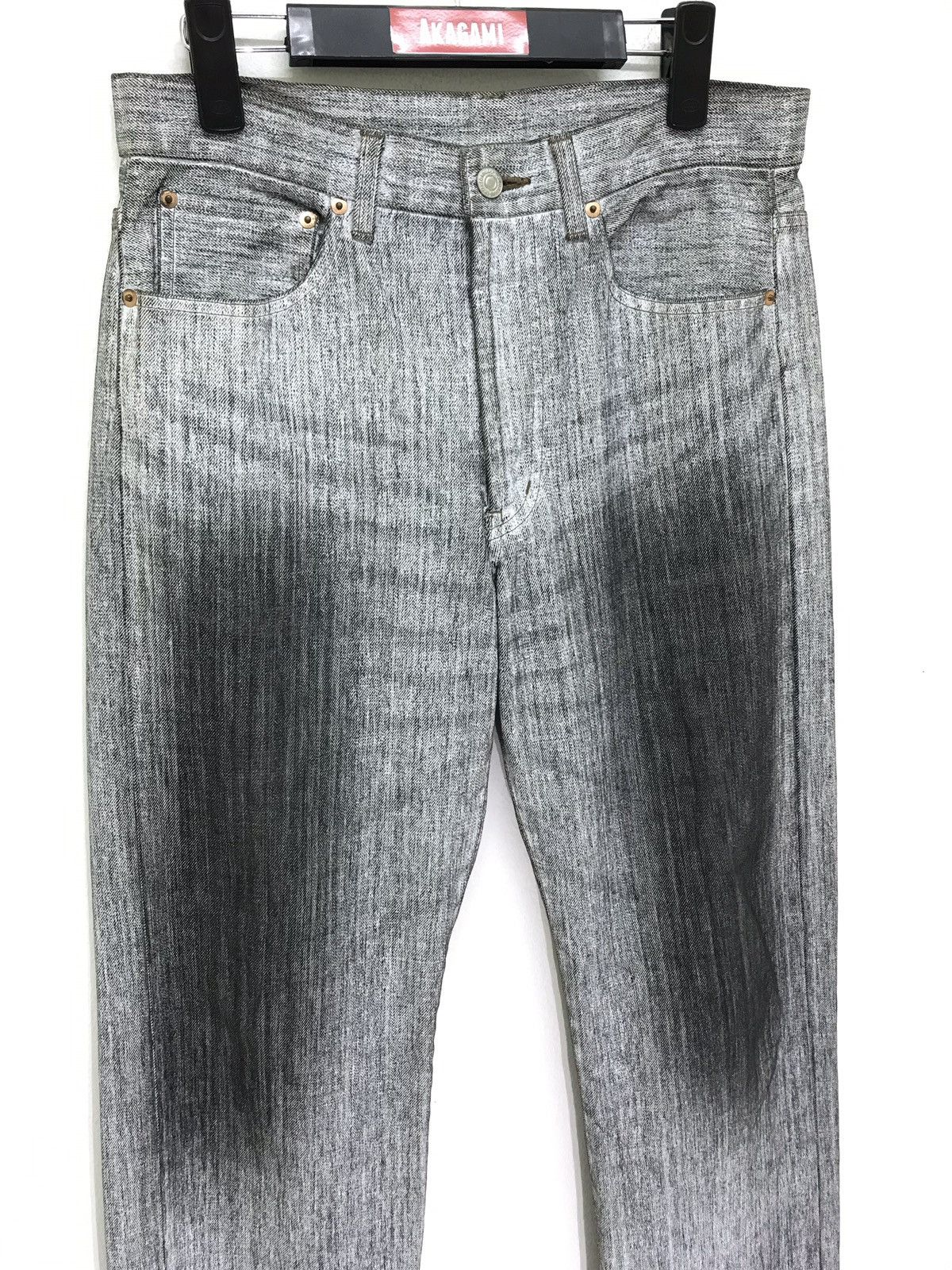 Japanese Brand Takeo Kikuchi Denim Pant Printed Tire Marks Art Regular Size US 31 - 1 Thumbnail