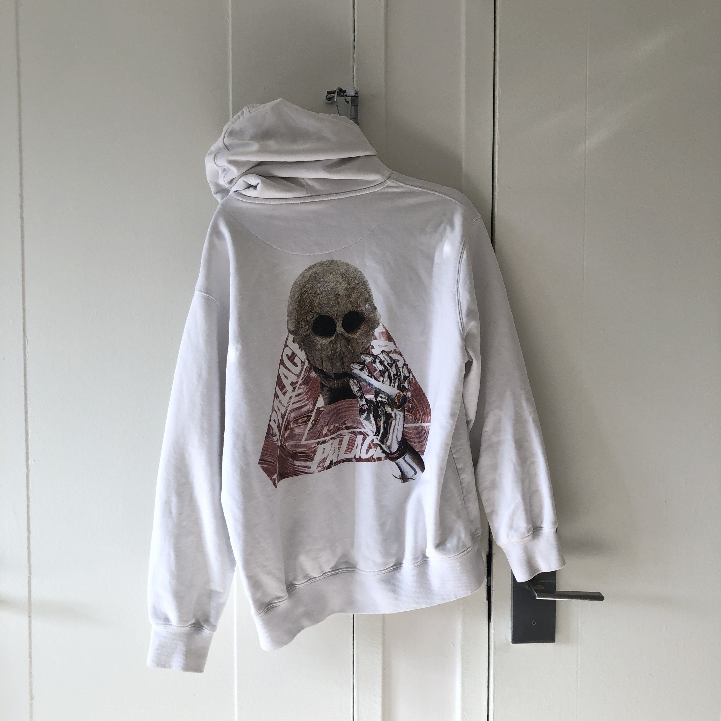 Image of Palace Skeleton Hoodie in White, Men's (Size Large)