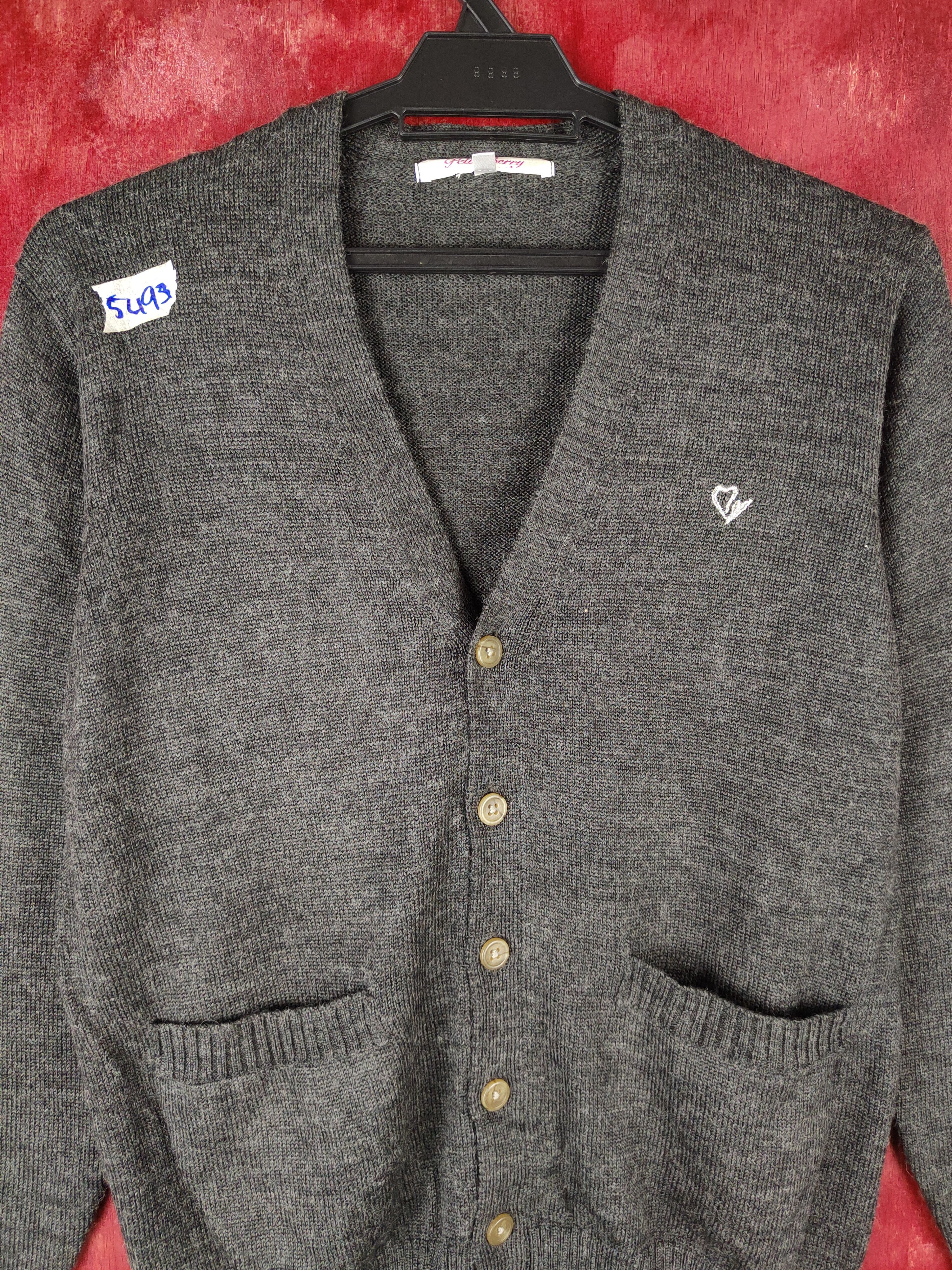 Vintage Petit Berry Black Knitwear Cardigan #5493 Size S / US 4 / IT 40 - 2 Thumbnail