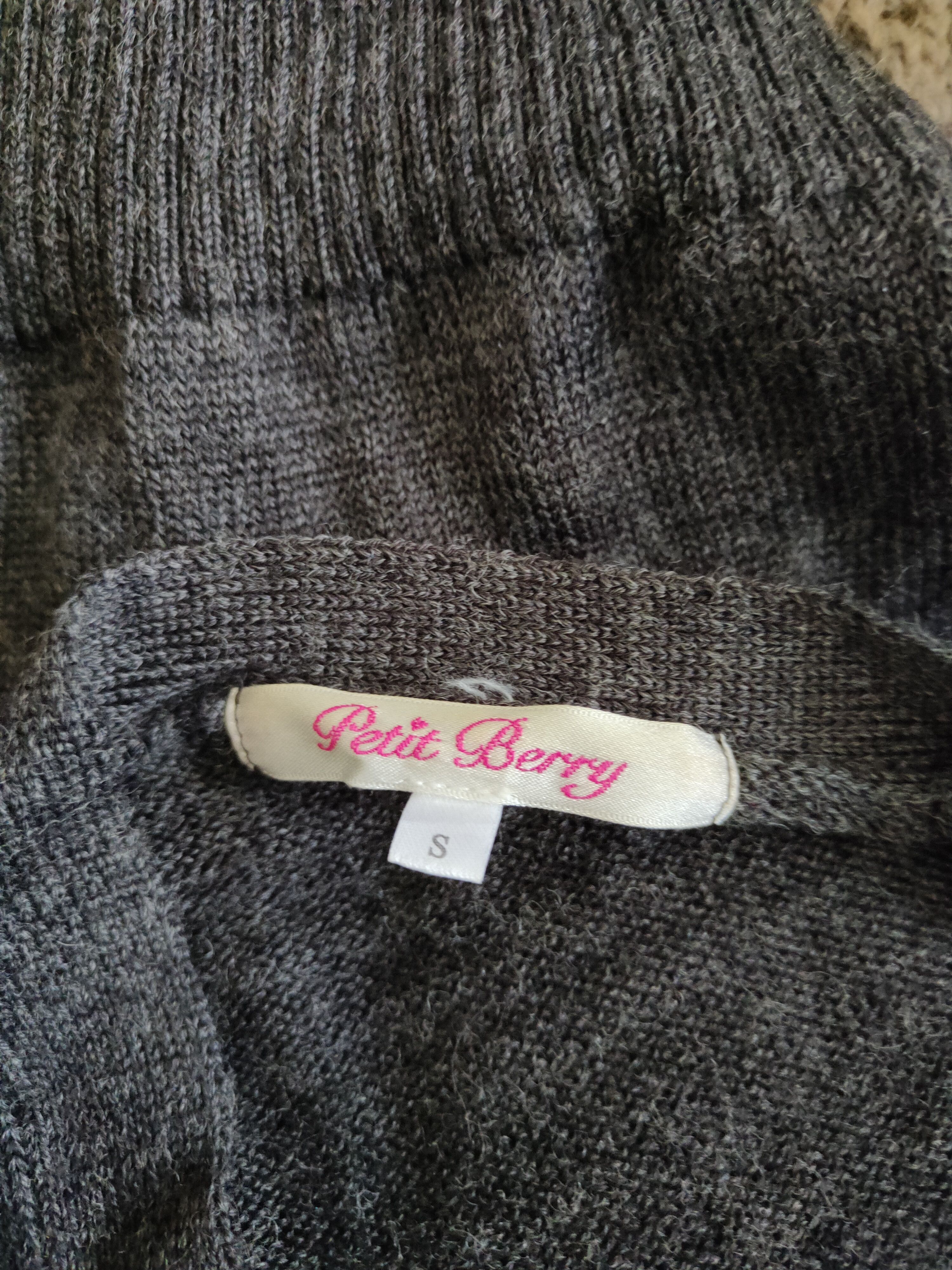 Vintage Petit Berry Black Knitwear Cardigan #5493 Size S / US 4 / IT 40 - 12 Thumbnail