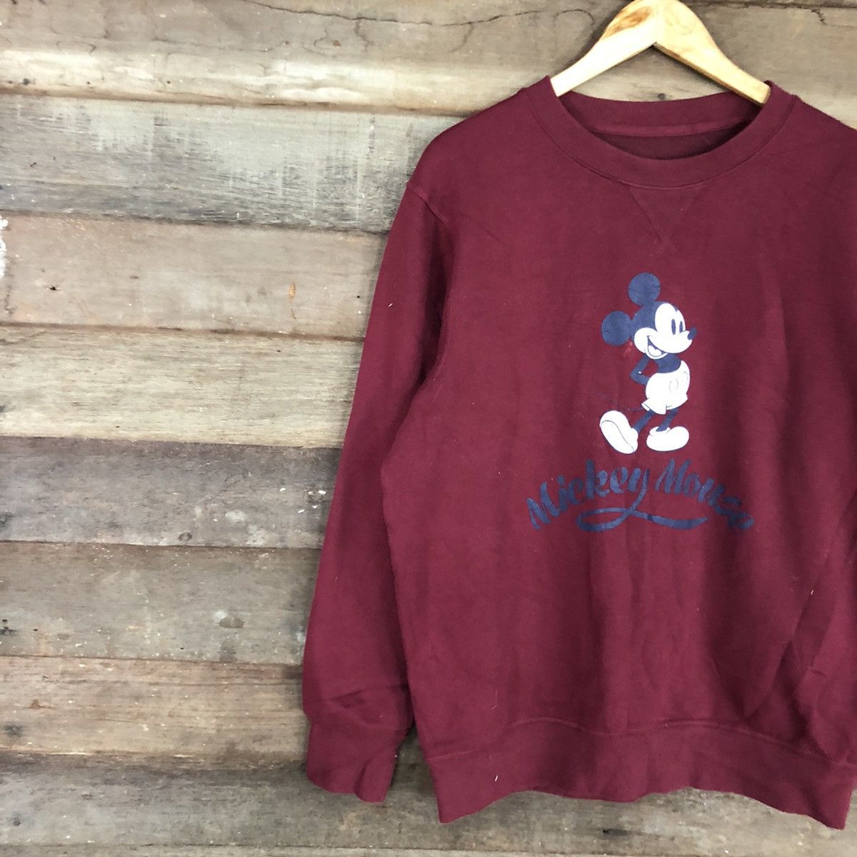 Disney × Mickey Mouse Mickey Mouse disney Maroon Sweatshirt #4603 Size US L / EU 52-54 / 3 - 7 Thumbnail
