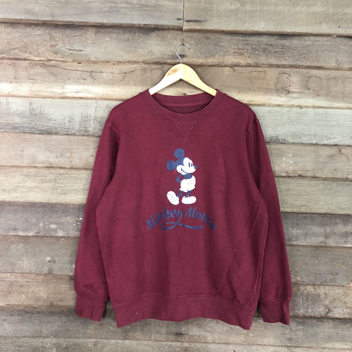 Disney × Mickey Mouse Mickey Mouse disney Maroon Sweatshirt #4603 Size US L / EU 52-54 / 3 - 3 Thumbnail