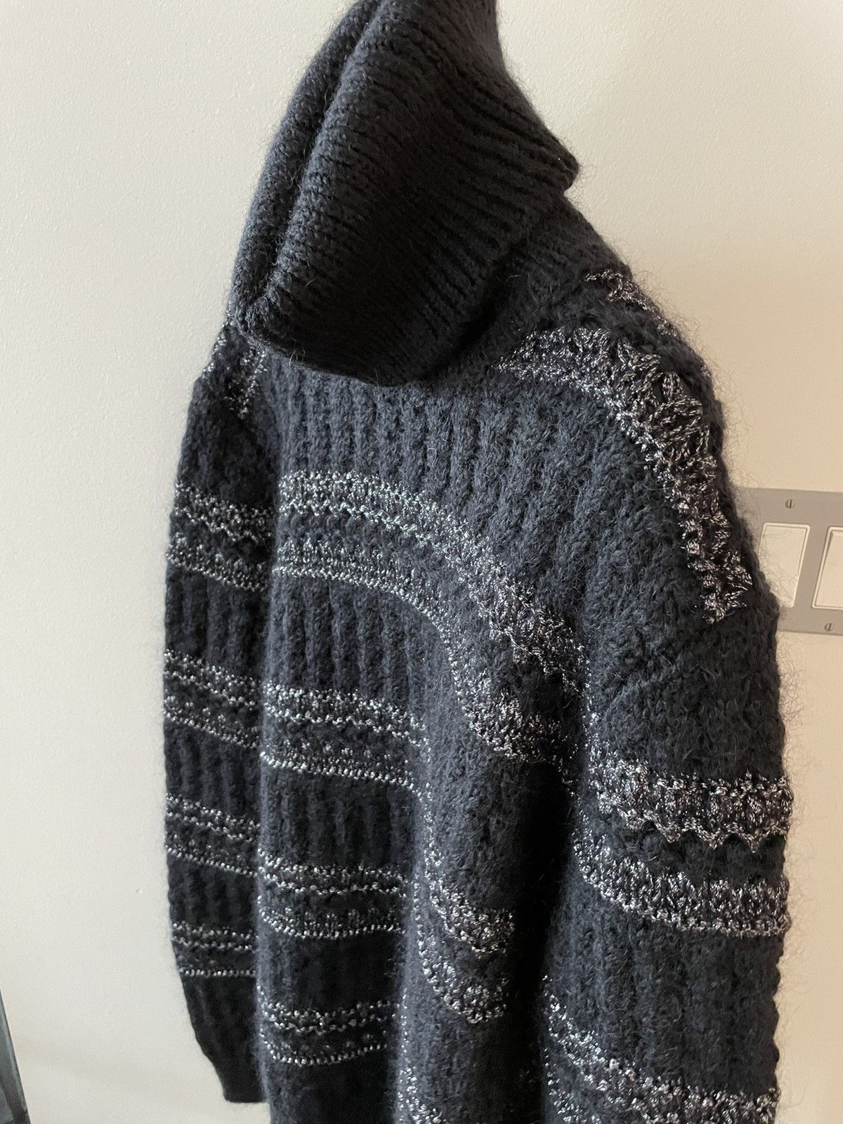 Hedi Slimane × Saint Laurent Paris × Yves Saint Laurent Rare $1,500 Value Runway Rayures Lurex Turtleneck Sweater Size US XL / EU 56 / 4 - 20 Thumbnail