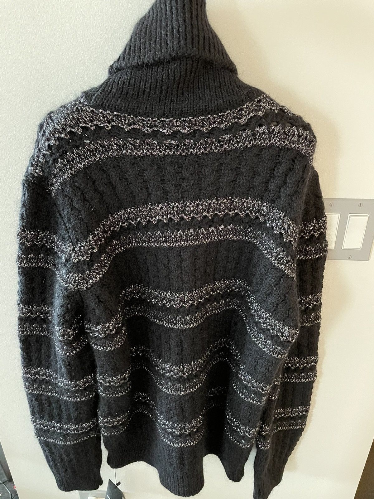 Hedi Slimane × Saint Laurent Paris × Yves Saint Laurent Rare $1,500 Value Runway Rayures Lurex Turtleneck Sweater Size US XL / EU 56 / 4 - 17 Thumbnail