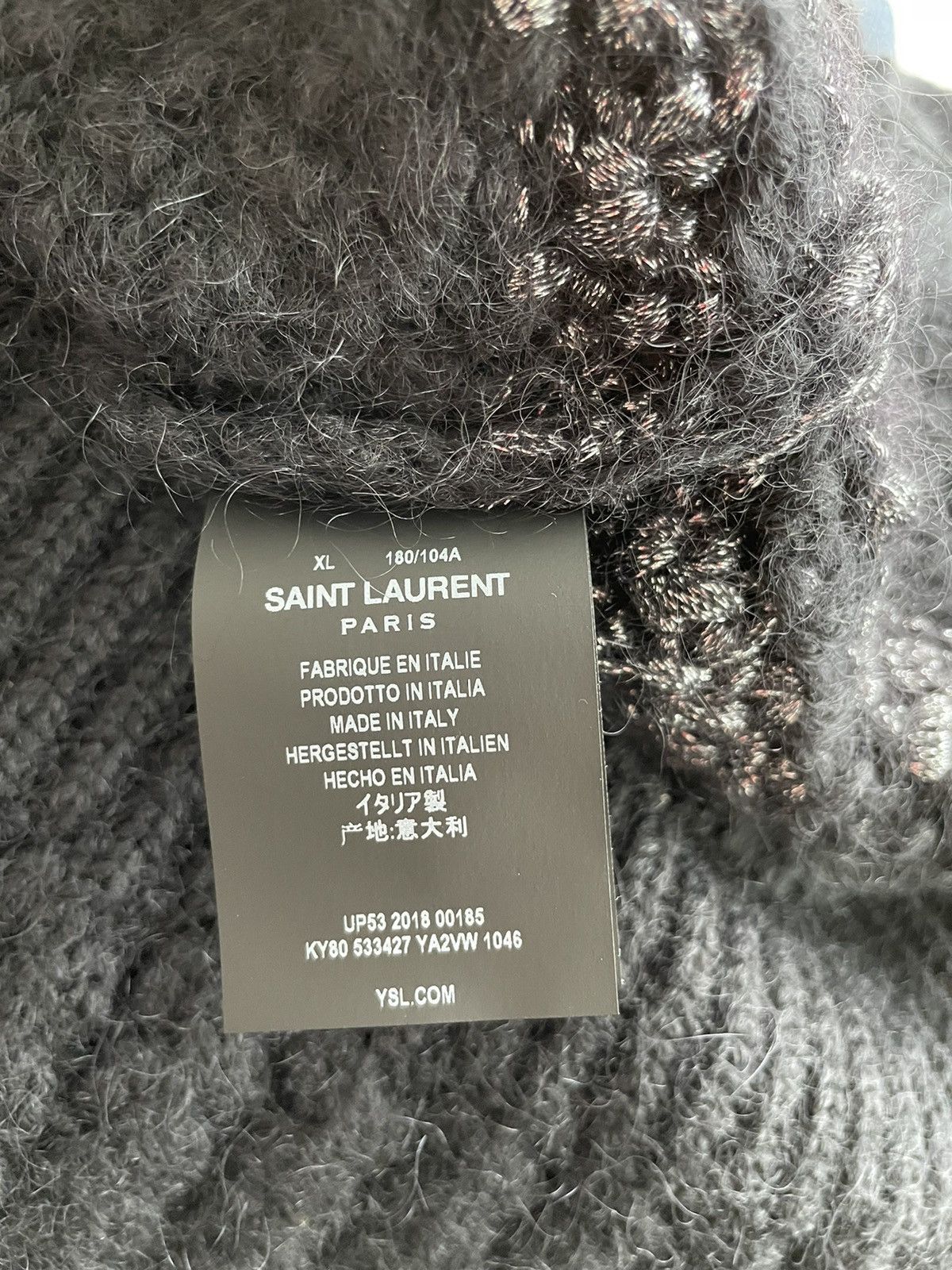 Hedi Slimane × Saint Laurent Paris × Yves Saint Laurent Rare $1,500 Value Runway Rayures Lurex Turtleneck Sweater Size US XL / EU 56 / 4 - 14 Thumbnail
