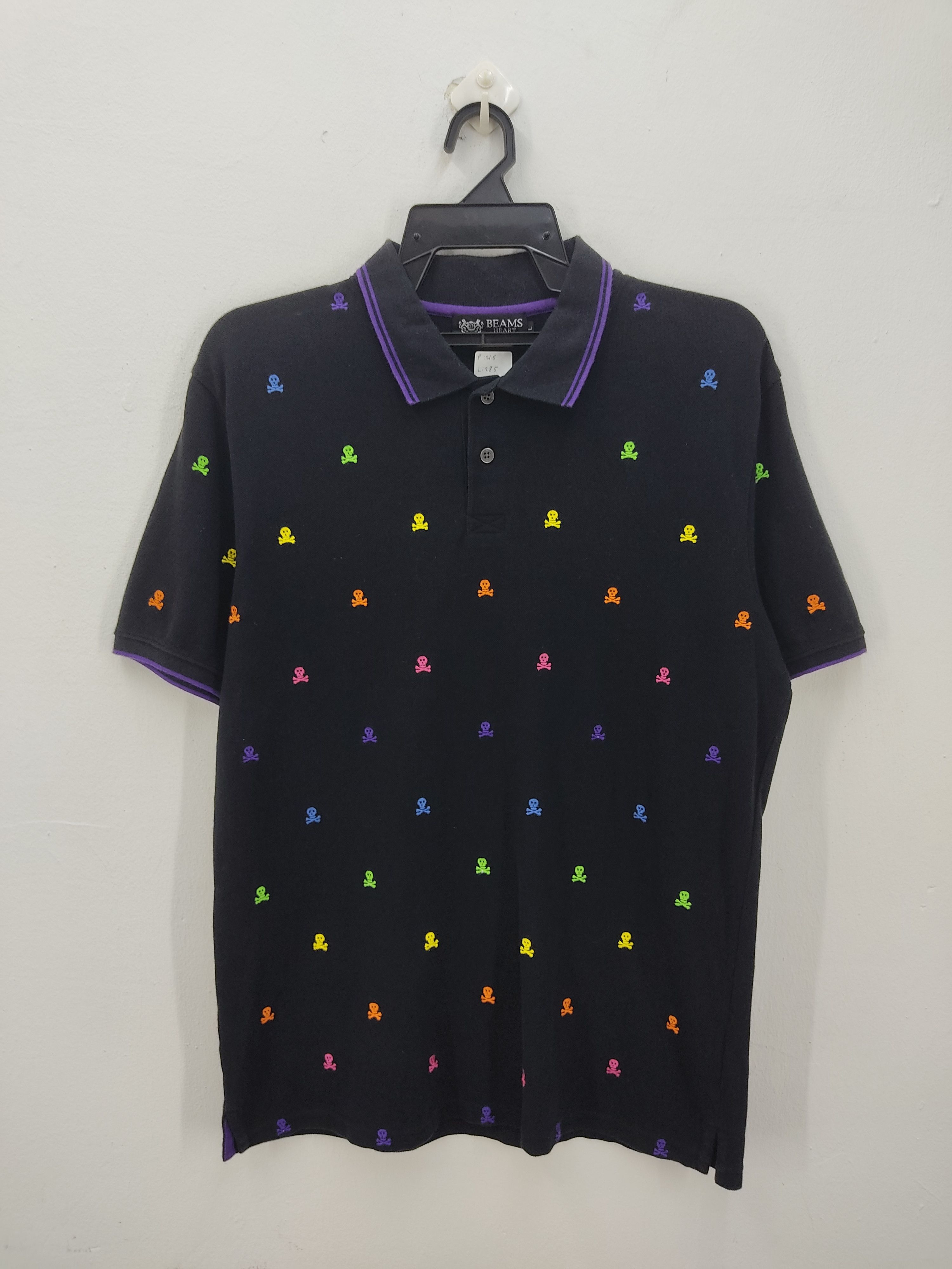 Beams Plus × Designer × Japanese Brand Japanese Brand Beams Skull Polo Shirt Size US L / EU 52-54 / 3 - 1 Thumbnail