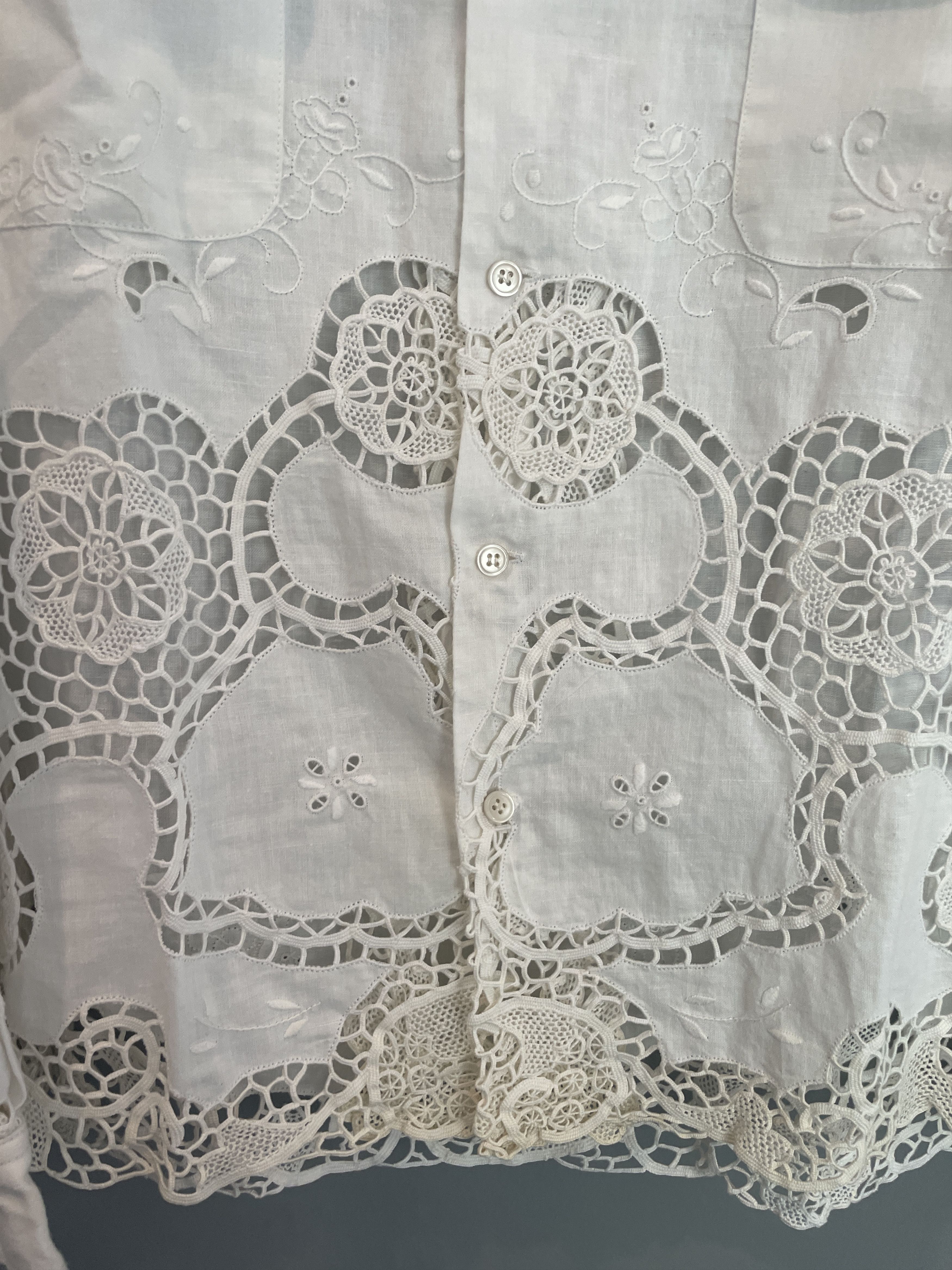 Bode BNWT Bode 1 of 1 Lace Cutout Shirt Size US L / EU 52-54 / 3 - 4 Thumbnail