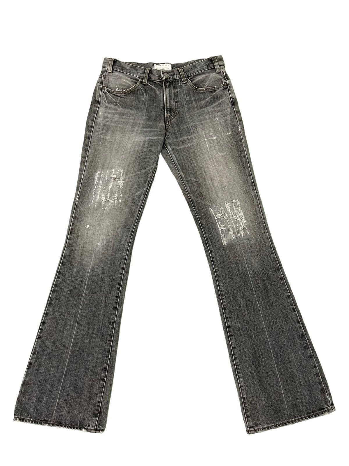 Japanese Brand Flare Jeans Spellbound Japan Distress Denim Boot Cut 5🟦1 Size US 32 / EU 48 - 2 Thumbnail