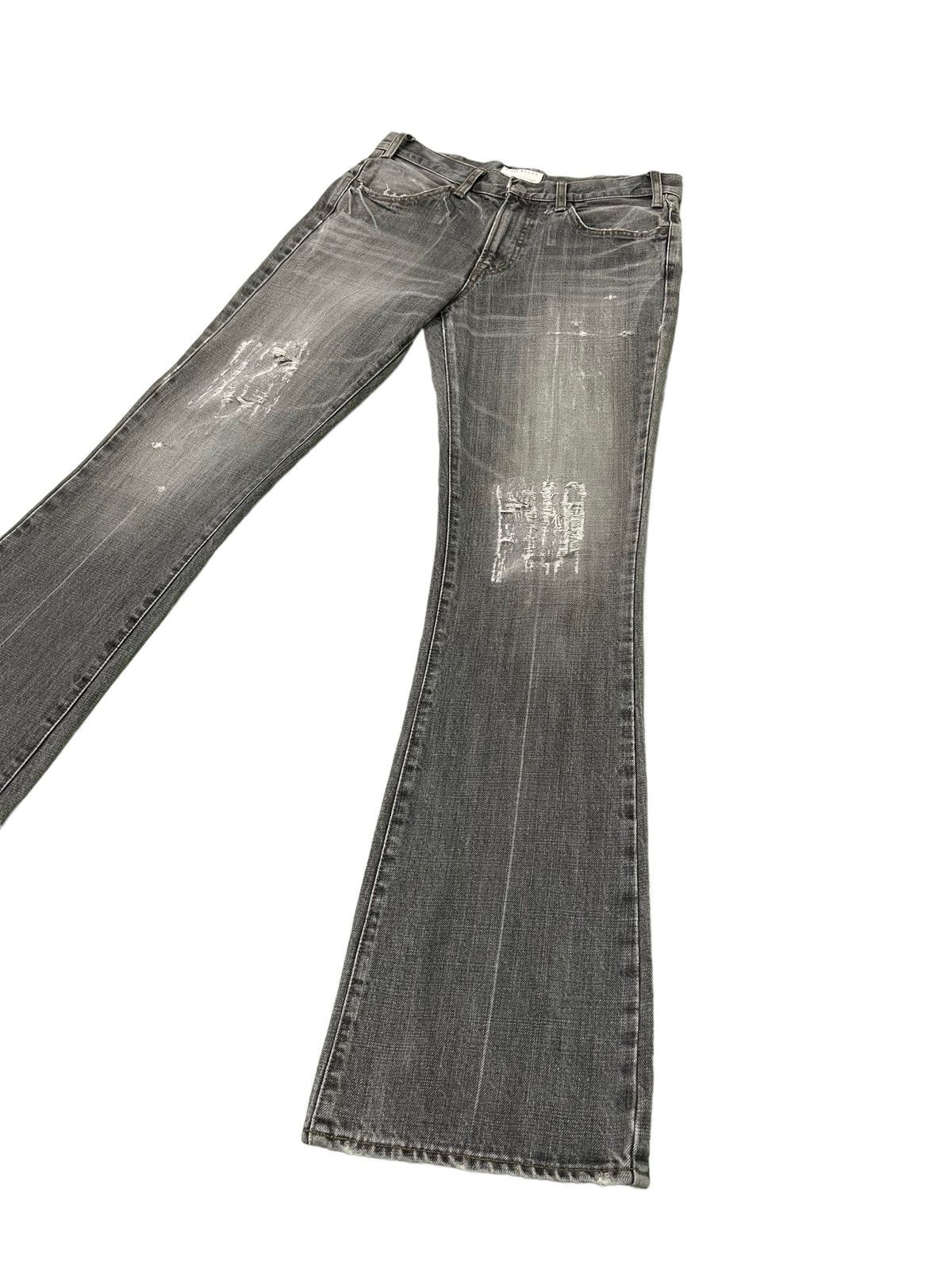 Japanese Brand Flare Jeans Spellbound Japan Distress Denim Boot Cut 5🟦1 Size US 32 / EU 48 - 3 Thumbnail