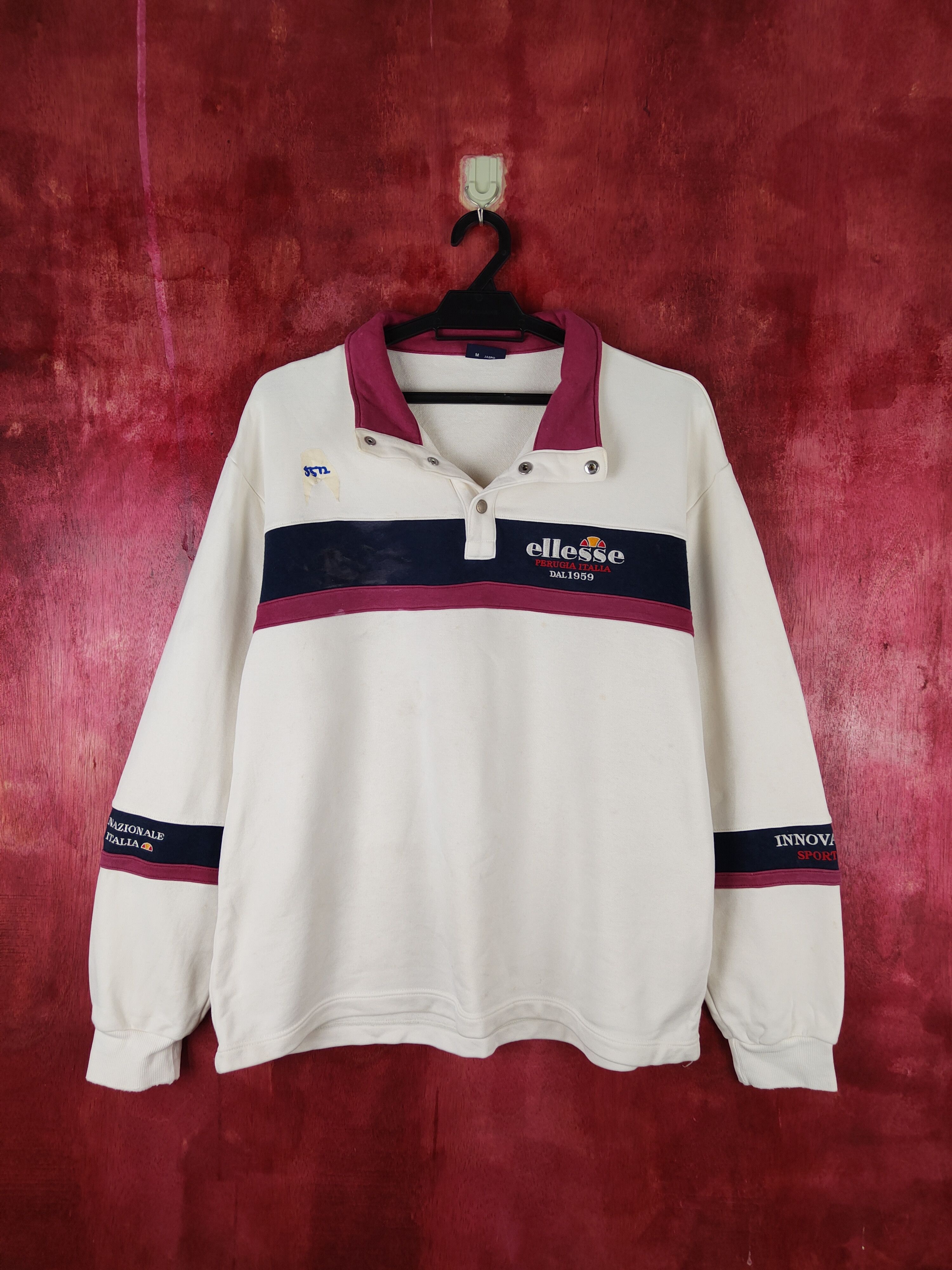 Ellesse Ellesse Ivory vintage japan sweatshirt #S599 Size US L / EU 52-54 / 3 - 1 Thumbnail
