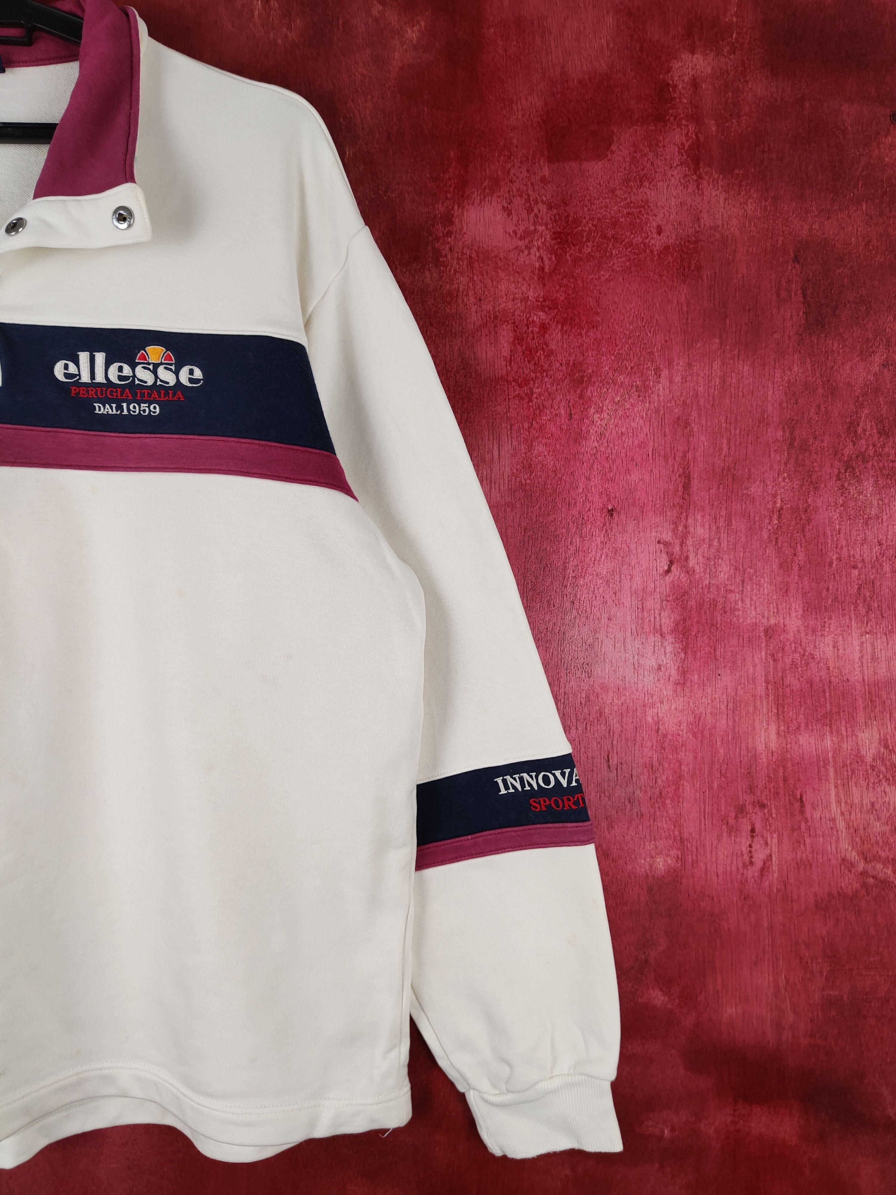 Ellesse Ellesse Ivory vintage japan sweatshirt #S599 Size US L / EU 52-54 / 3 - 8 Thumbnail