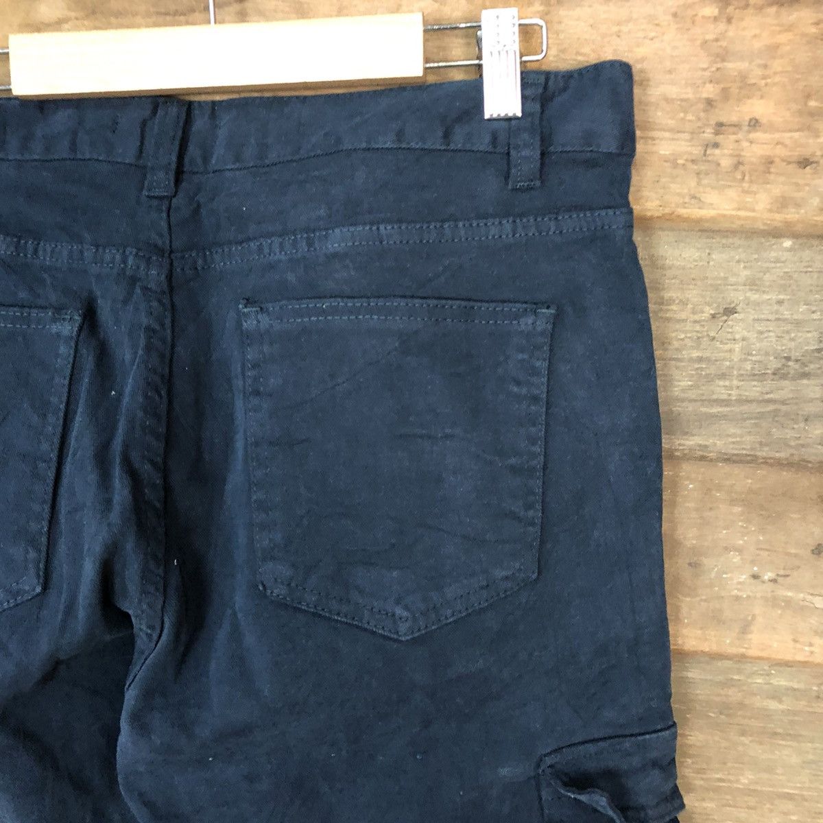 Japanese Brand Denim Place Dark Blue Cargo Pants #5684 Size US 33 - 15 Thumbnail