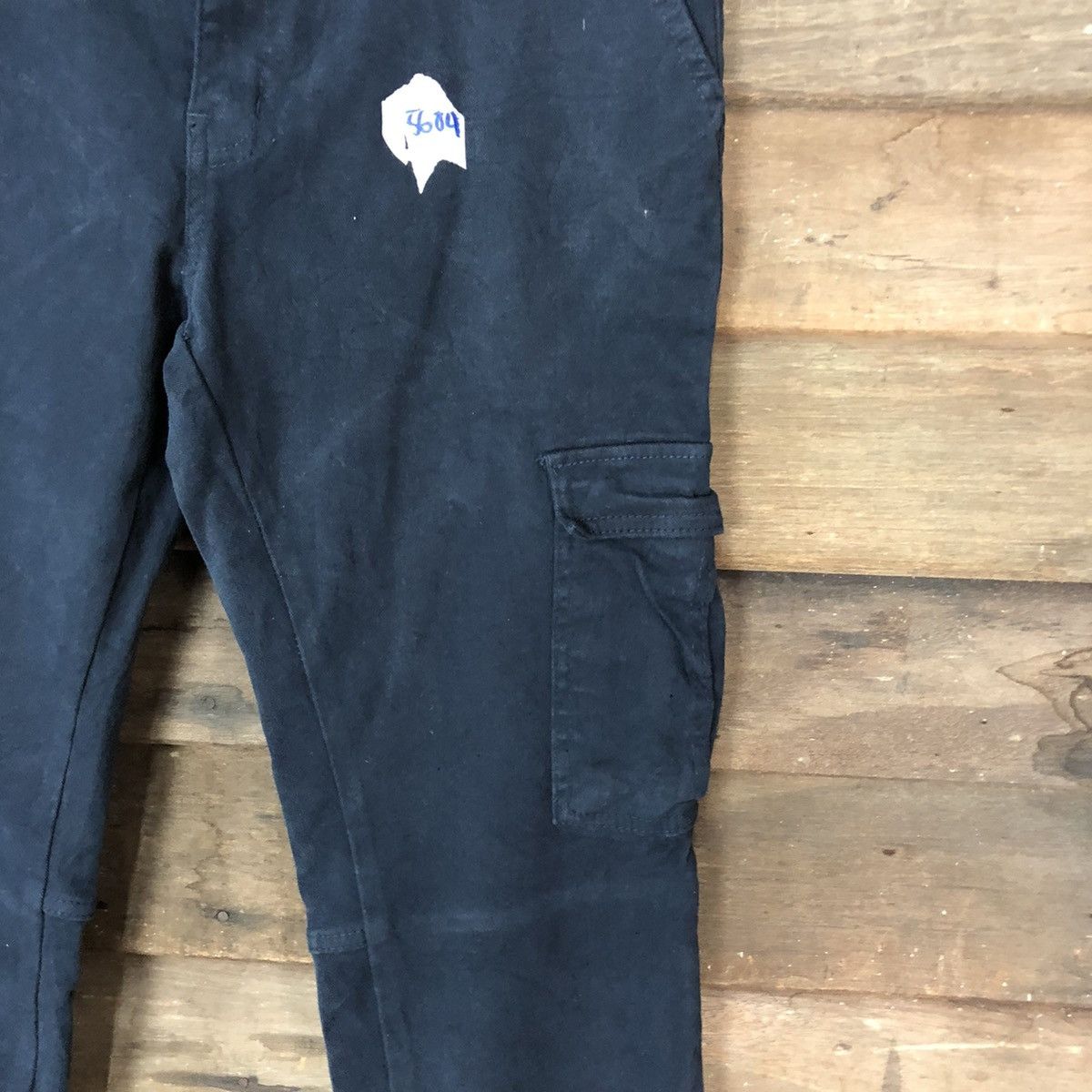 Japanese Brand Denim Place Dark Blue Cargo Pants #5684 Size US 33 - 7 Thumbnail