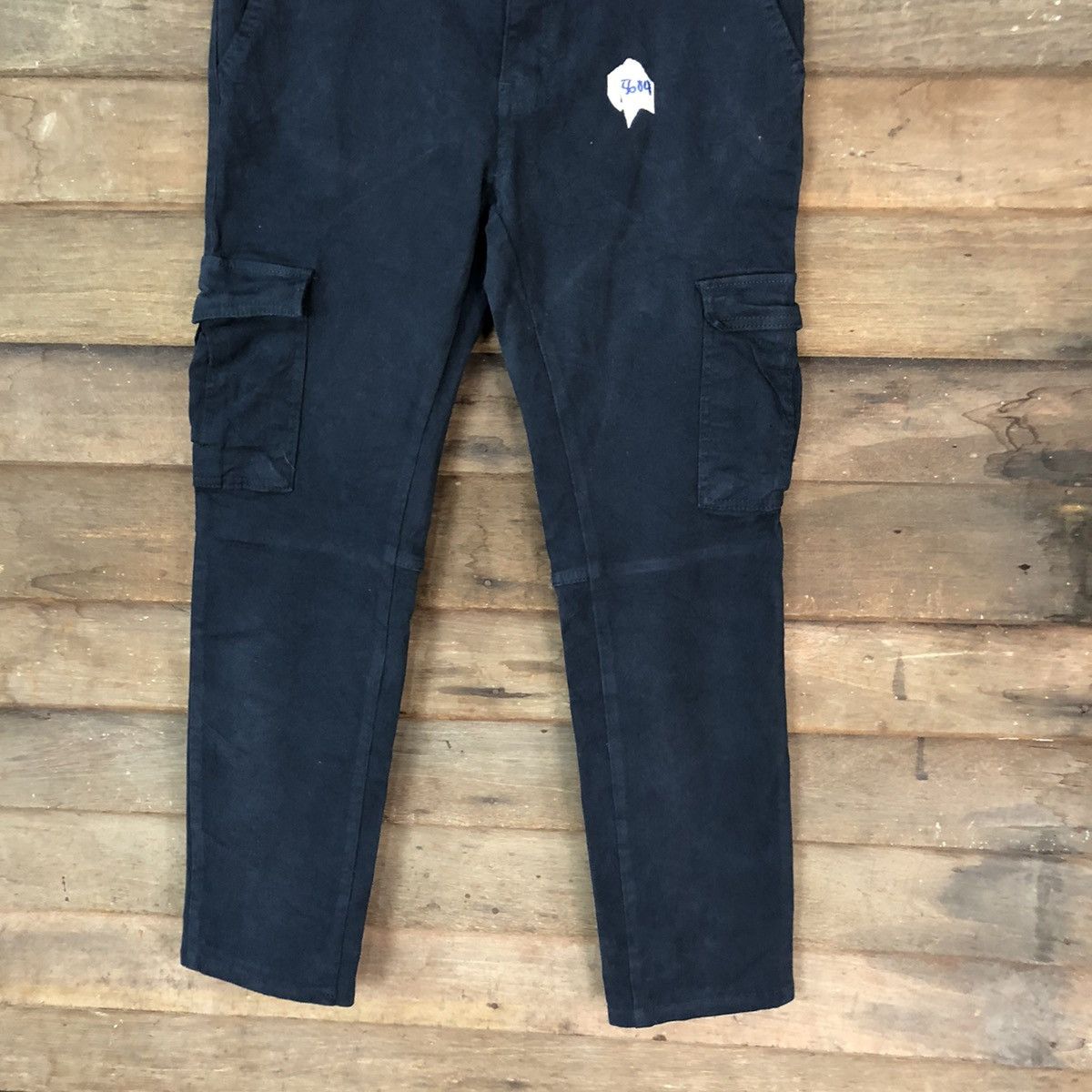 Japanese Brand Denim Place Dark Blue Cargo Pants #5684 Size US 33 - 3 Thumbnail
