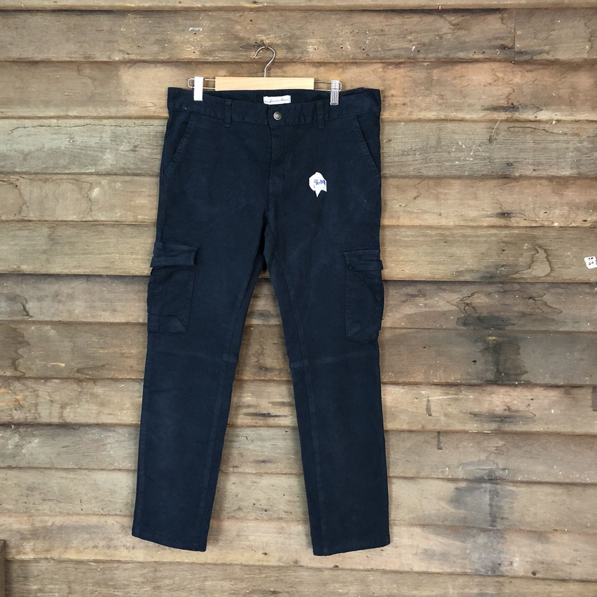 Japanese Brand Denim Place Dark Blue Cargo Pants #5684 Size US 33 - 1 Thumbnail