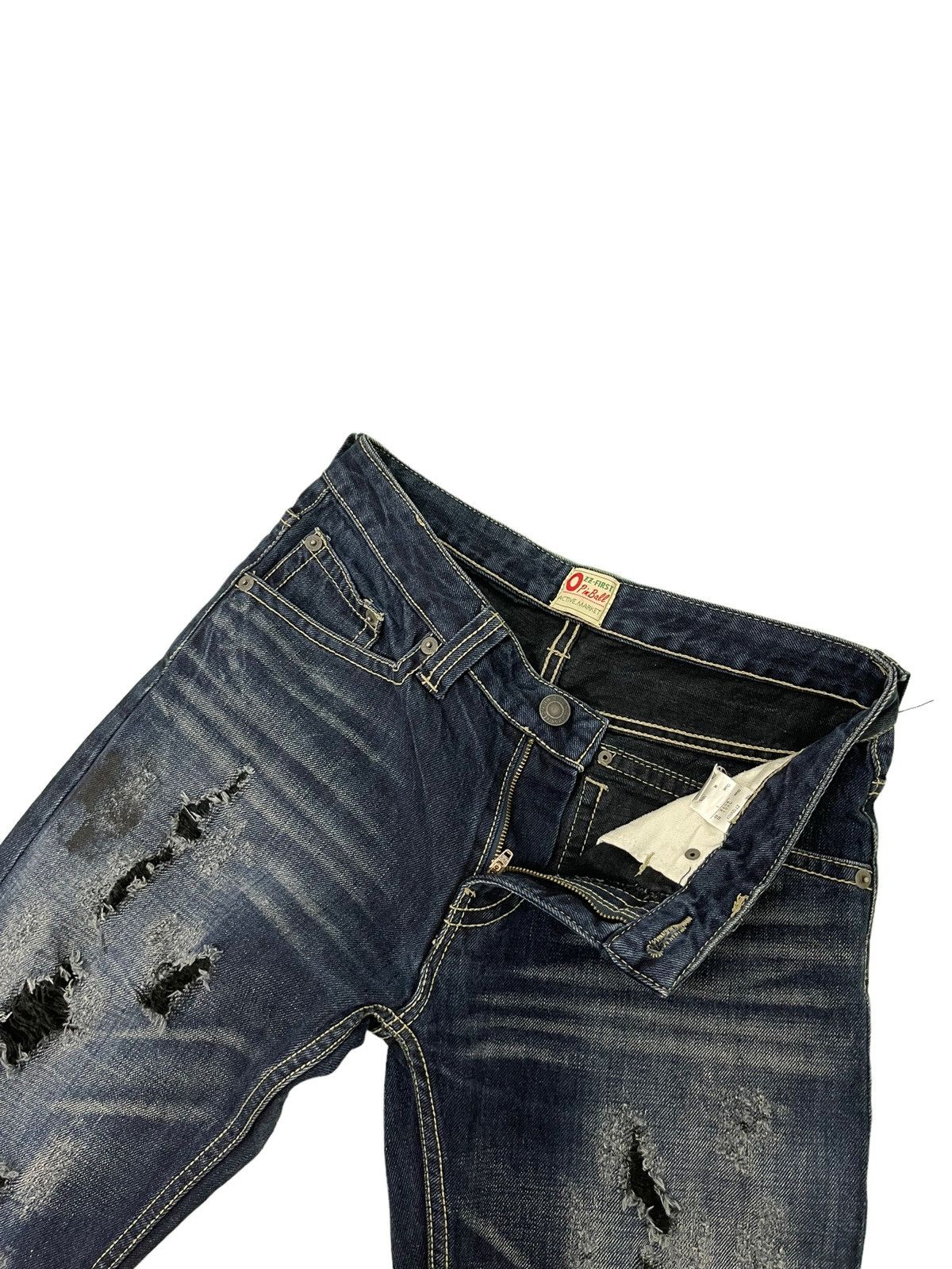 Japanese Brand Flare Jeans Pinball Distress Denim Boot Cut 5🟦0 Size US 30 / EU 46 - 11 Thumbnail