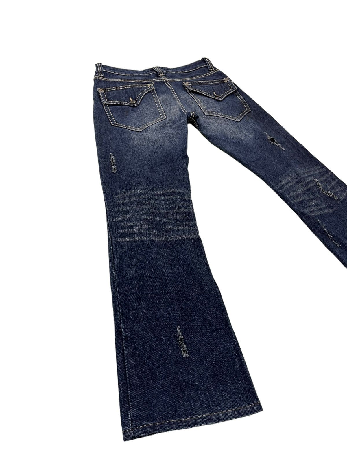 Japanese Brand Flare Jeans Pinball Distress Denim Boot Cut 5🟦0 Size US 30 / EU 46 - 13 Thumbnail