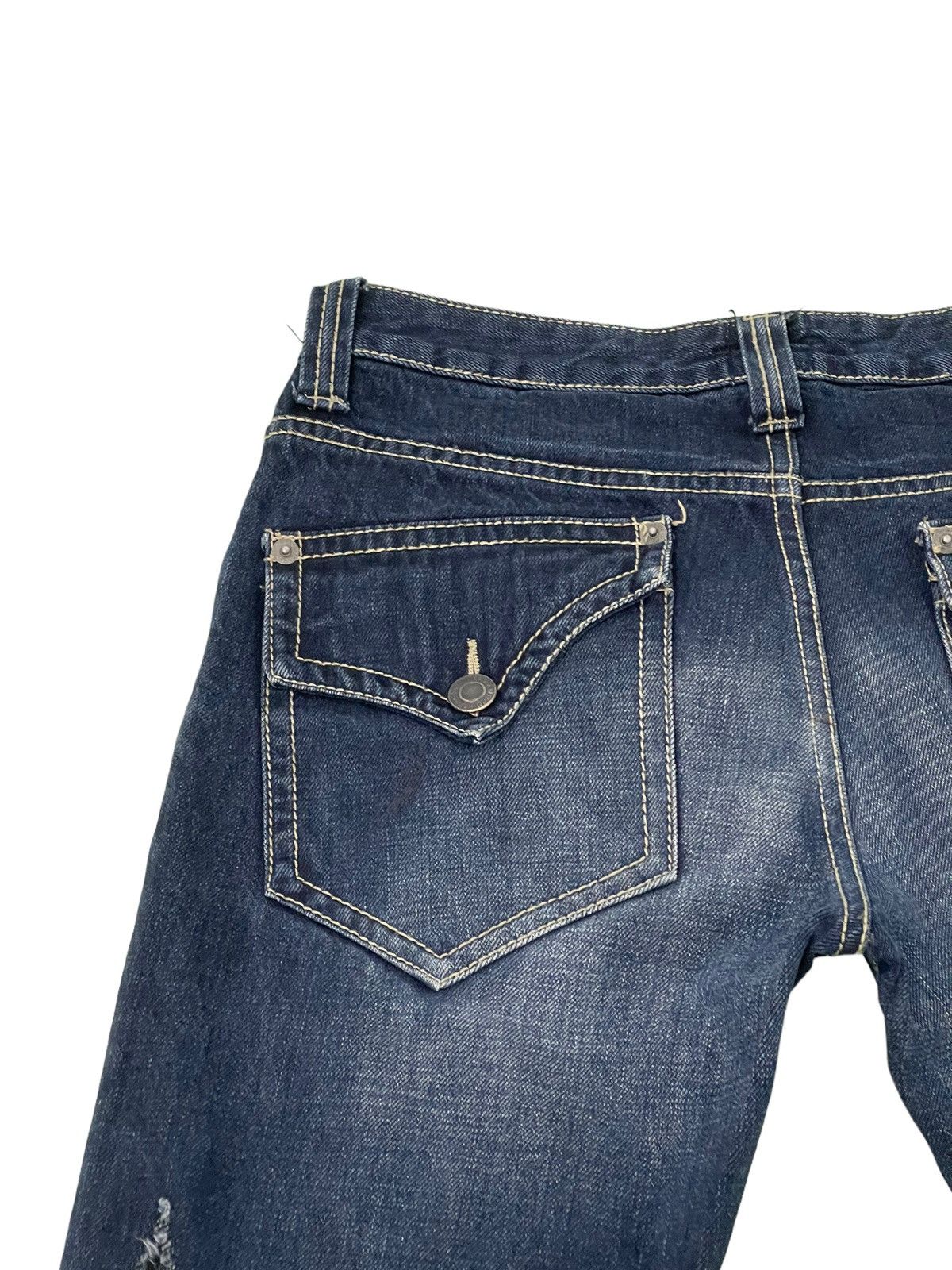 Japanese Brand Flare Jeans Pinball Distress Denim Boot Cut 5🟦0 Size US 30 / EU 46 - 19 Thumbnail