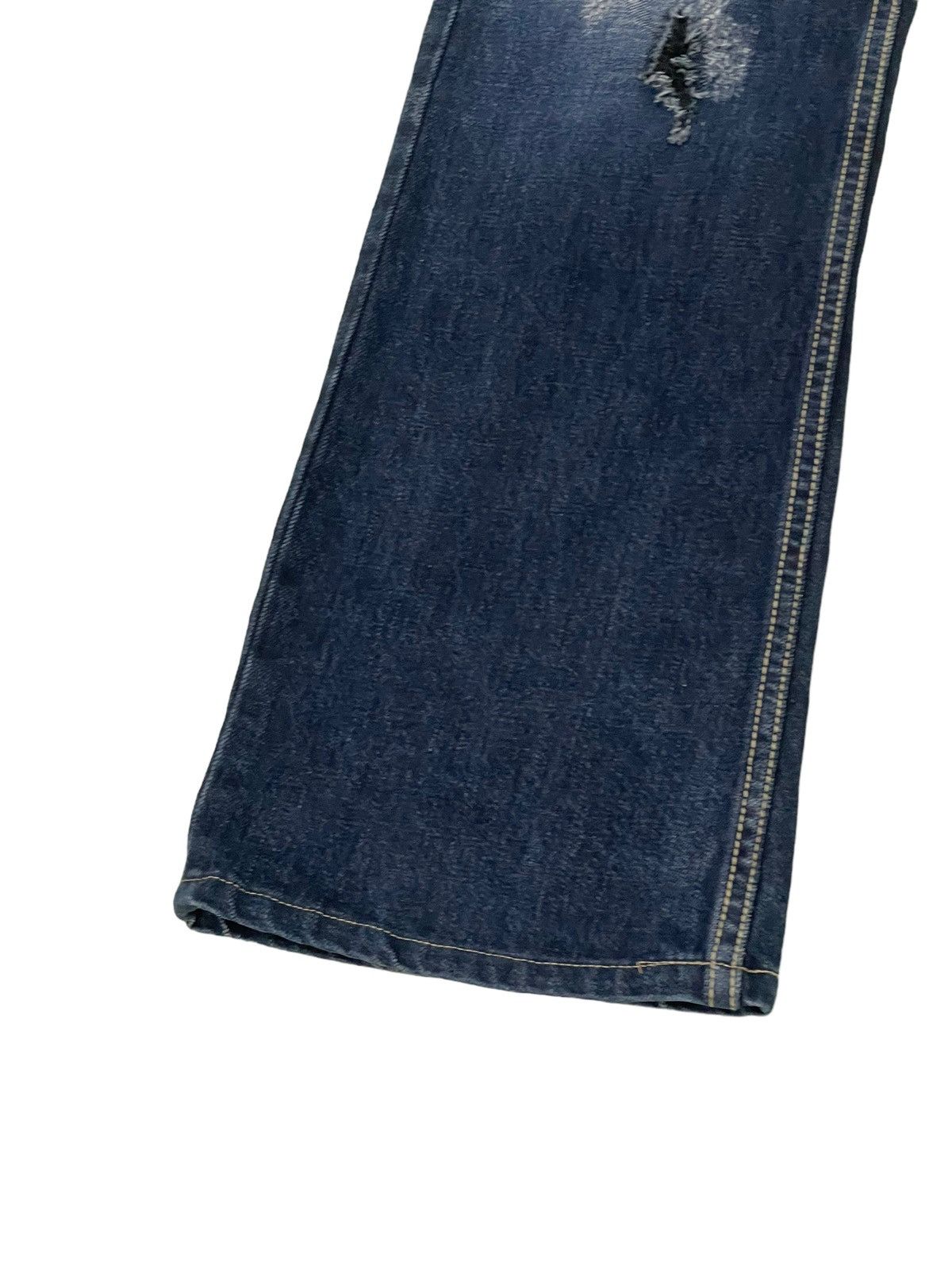 Japanese Brand Flare Jeans Pinball Distress Denim Boot Cut 5🟦0 Size US 30 / EU 46 - 5 Thumbnail
