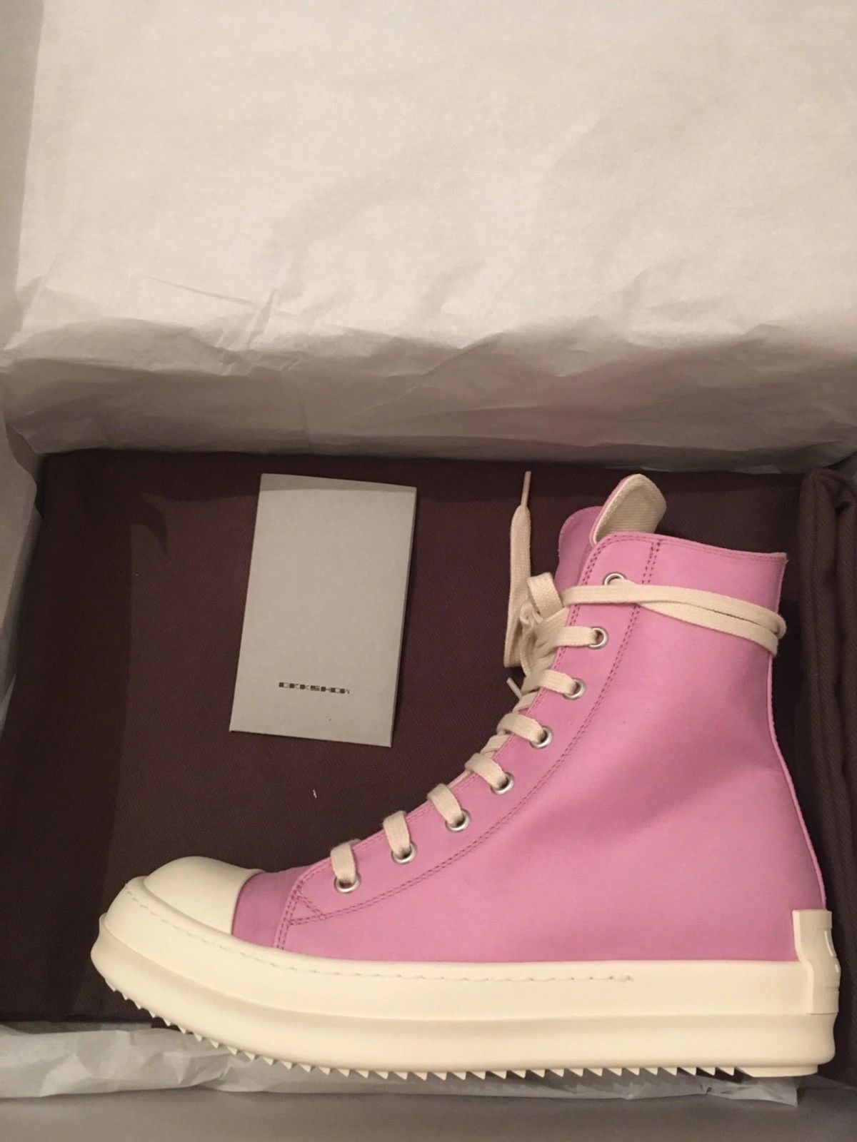 Rick Owens NEW 💦 PINK RAMONES HIGH GETHSEMANE ASAP CARTI TRAVIS sz. 41 Size US 8 / EU 41 - 5 Thumbnail