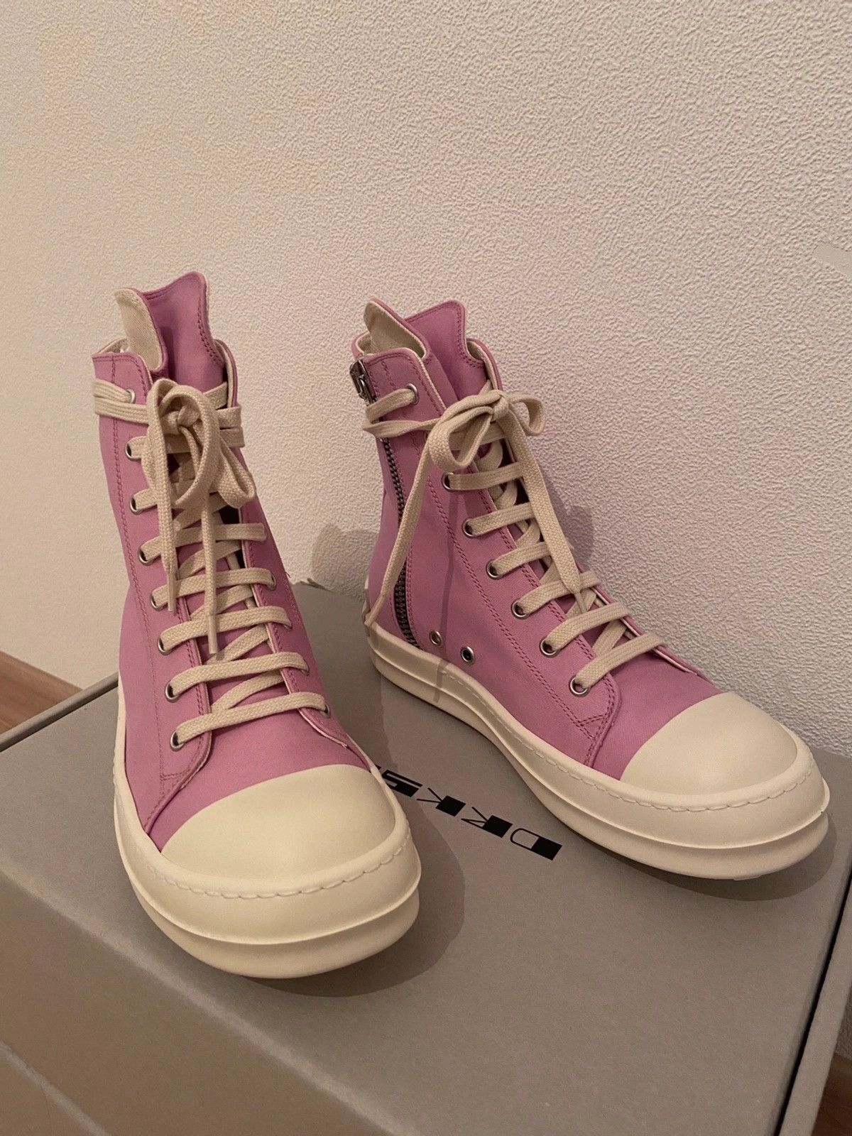 Rick Owens NEW 💦 PINK RAMONES HIGH GETHSEMANE ASAP CARTI TRAVIS sz. 41 Size US 8 / EU 41 - 2 Thumbnail