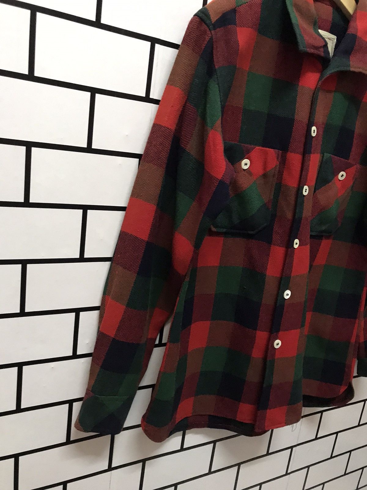 Flannel × Japanese Brand × Vintage Vintage 90’s Daiwa Wool flannel Shirt Size US M / EU 48-50 / 2 - 7 Thumbnail