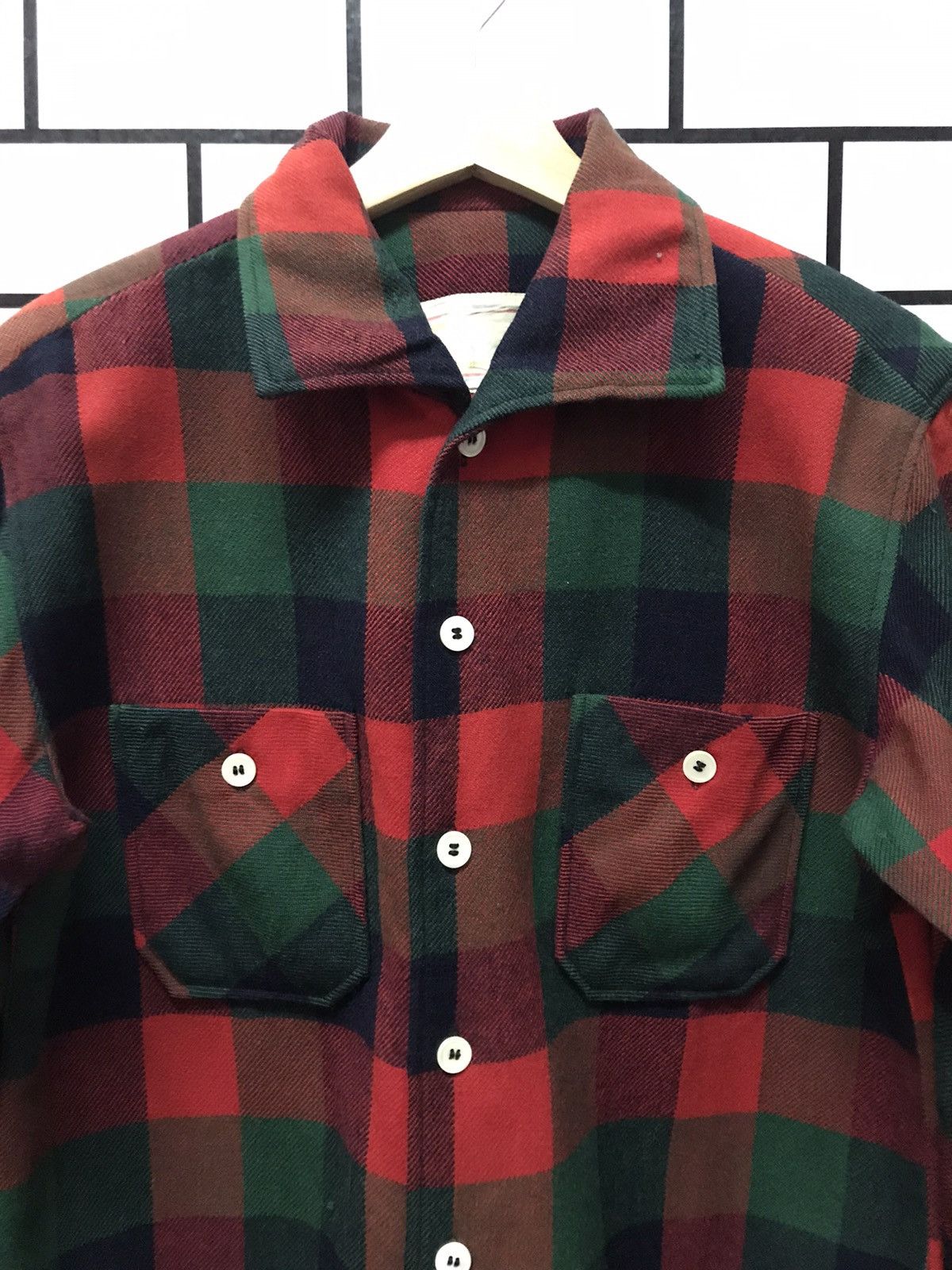Flannel × Japanese Brand × Vintage Vintage 90’s Daiwa Wool flannel Shirt Size US M / EU 48-50 / 2 - 4 Thumbnail