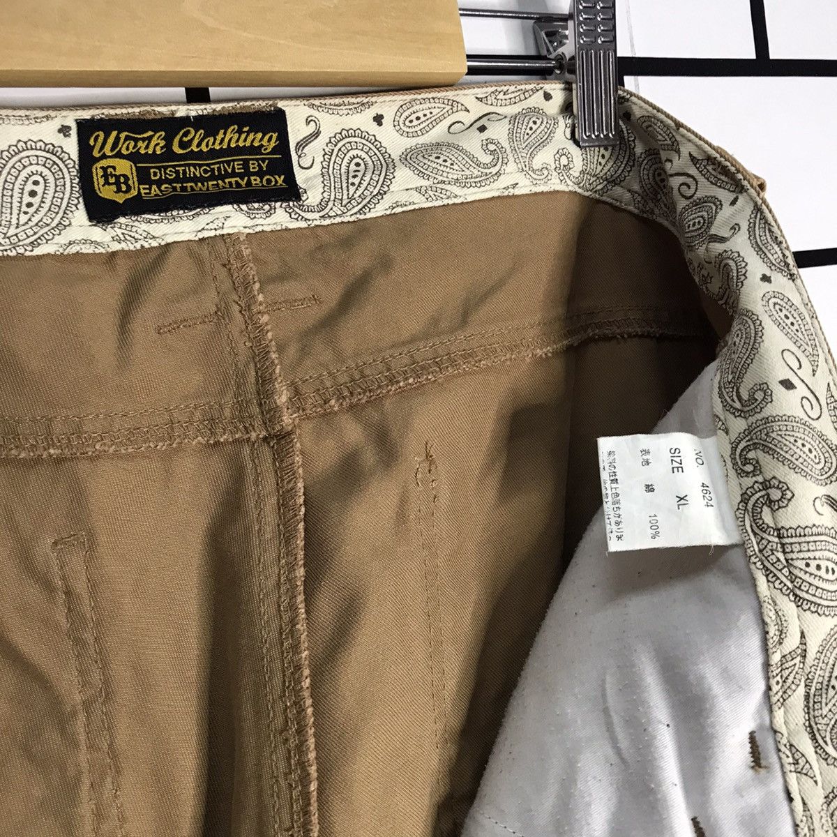 Japanese Brand East tweenty box Japan Embroidery skulls Workwear Pants Size US 35 - 14 Thumbnail