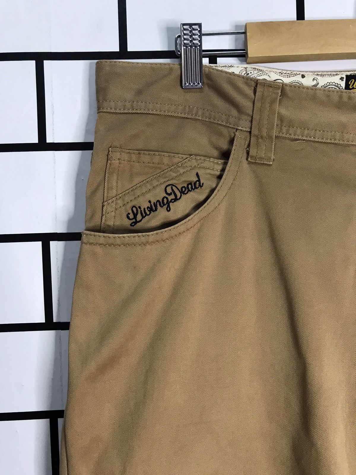 Japanese Brand East tweenty box Japan Embroidery skulls Workwear Pants Size US 35 - 9 Thumbnail