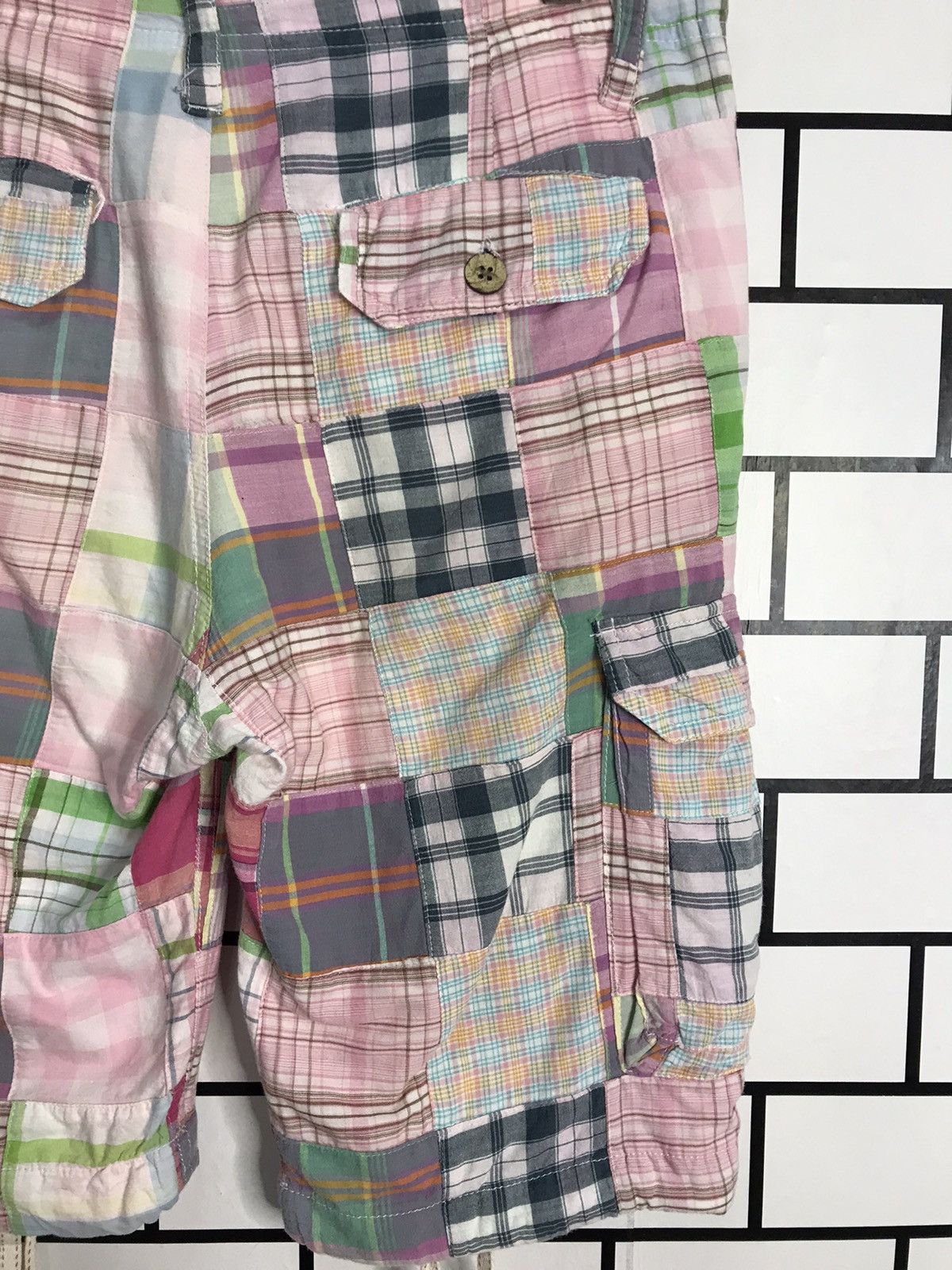 Designer × Japanese Brand Point Loma Japan Reconstructed Patchwork Cargo Shorts Pants Size US 32 / EU 48 - 11 Thumbnail
