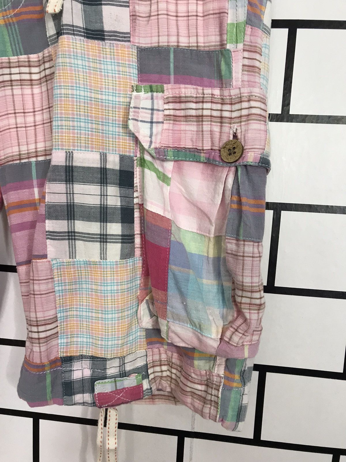 Designer × Japanese Brand Point Loma Japan Reconstructed Patchwork Cargo Shorts Pants Size US 32 / EU 48 - 4 Thumbnail