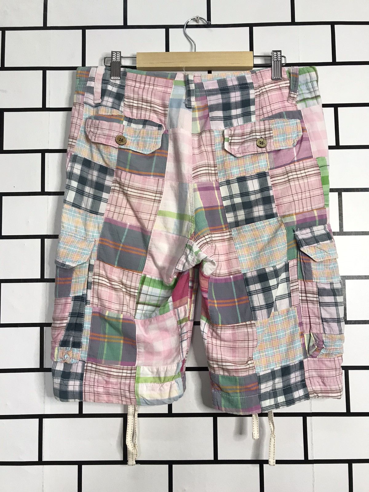 Designer × Japanese Brand Point Loma Japan Reconstructed Patchwork Cargo Shorts Pants Size US 32 / EU 48 - 9 Thumbnail