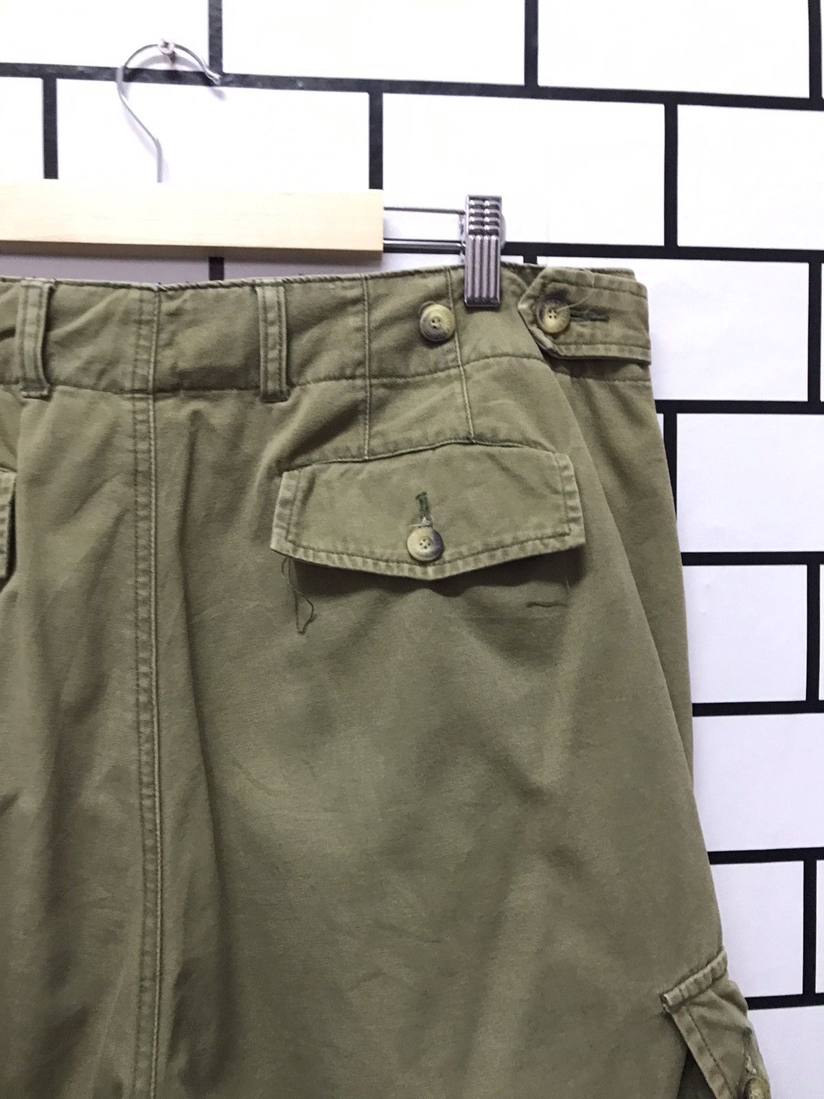 Karl Kani × Vintage Vintage Kani Faded Olive Cargos Big Pocket Baggy Loose Fit Size US 34 / EU 50 - 10 Thumbnail
