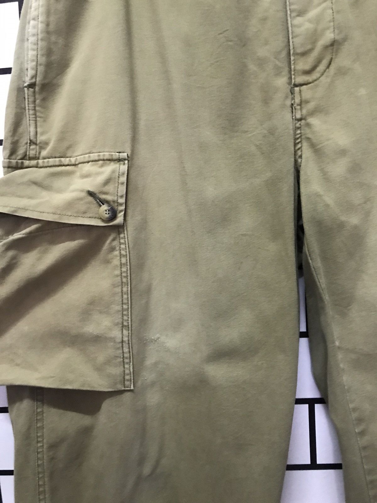 Karl Kani × Vintage Vintage Kani Faded Olive Cargos Big Pocket Baggy Loose Fit Size US 34 / EU 50 - 6 Thumbnail