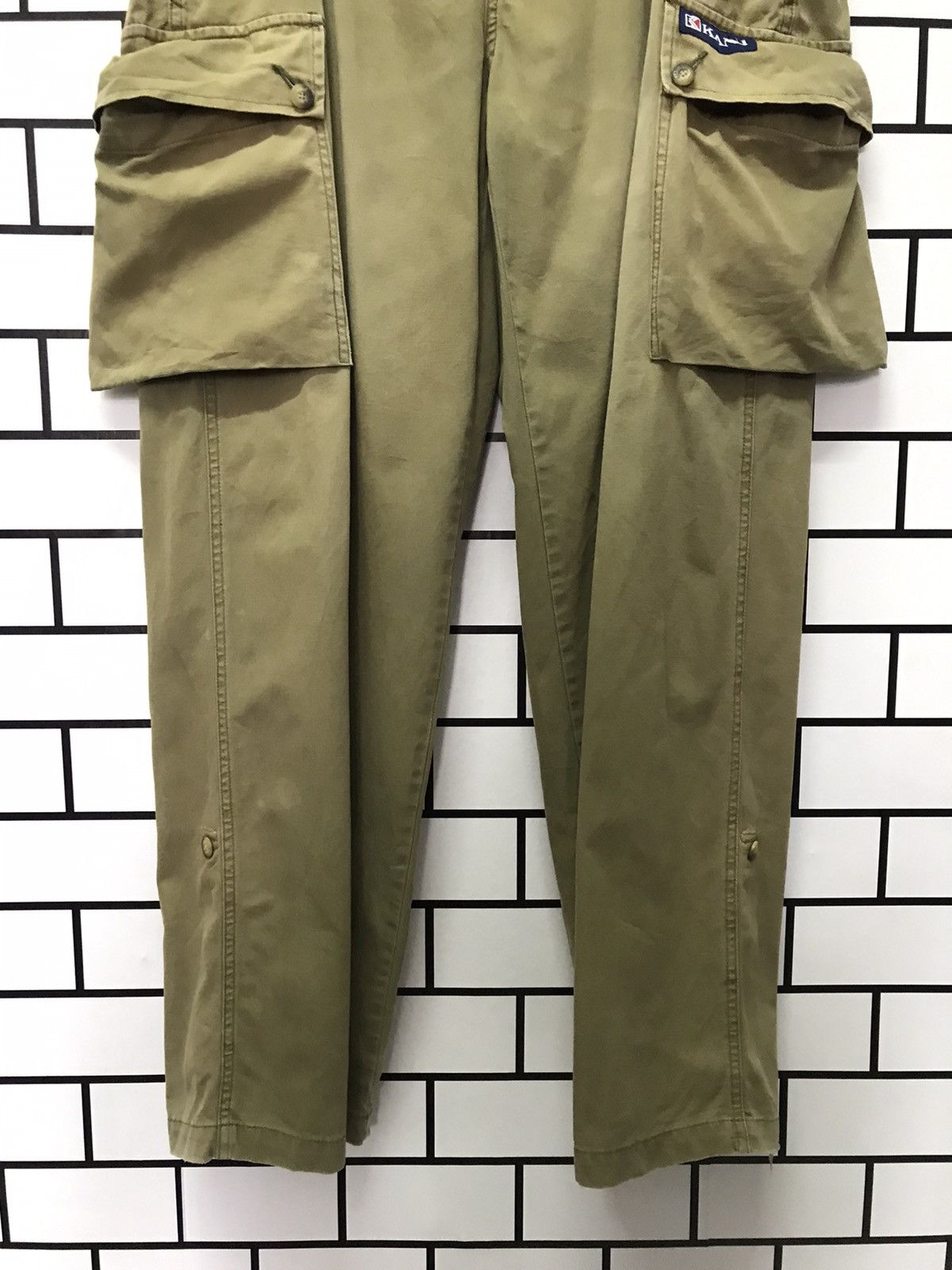 Karl Kani × Vintage Vintage Kani Faded Olive Cargos Big Pocket Baggy Loose Fit Size US 34 / EU 50 - 3 Thumbnail
