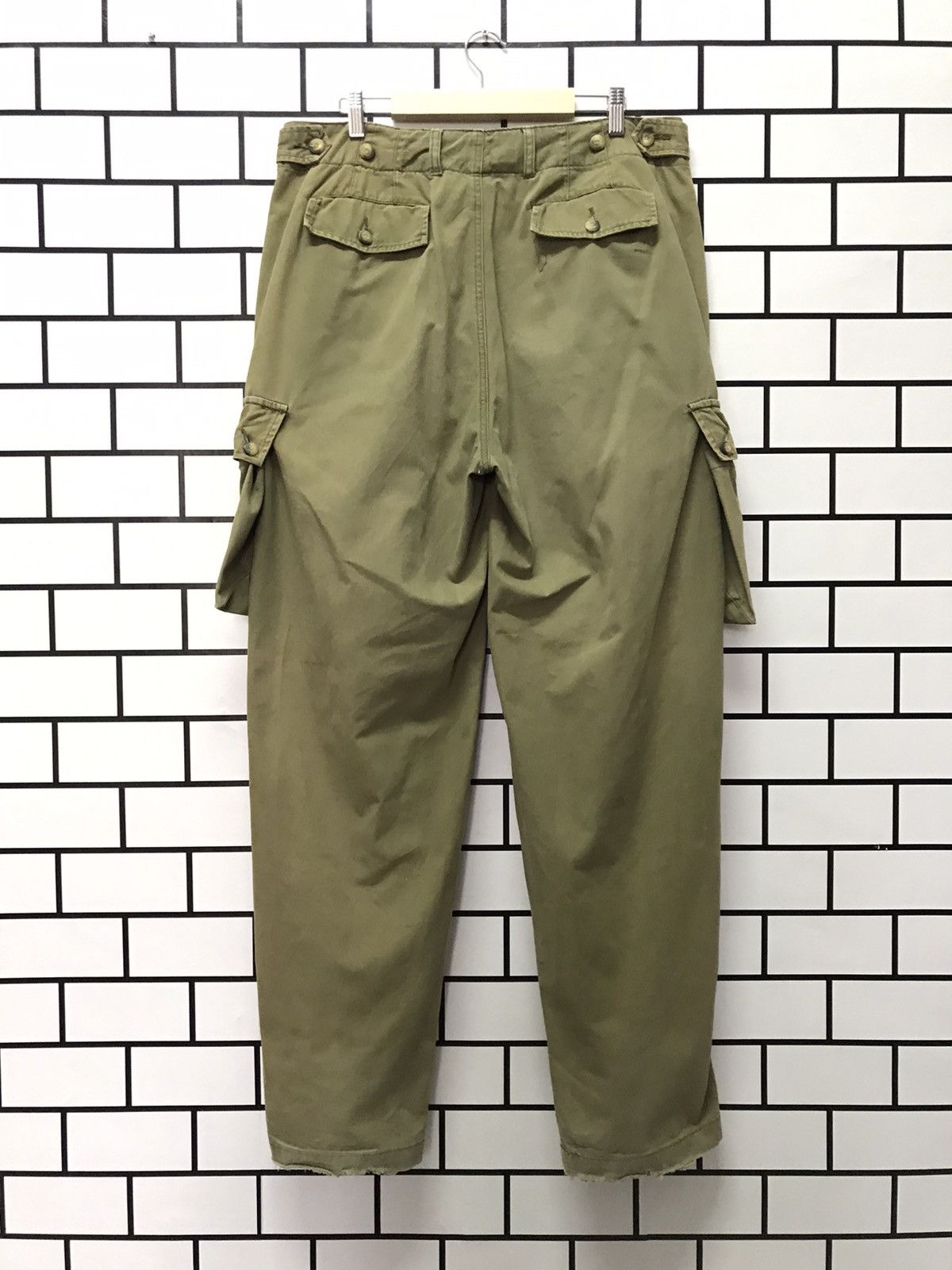 Karl Kani × Vintage Vintage Kani Faded Olive Cargos Big Pocket Baggy Loose Fit Size US 34 / EU 50 - 8 Thumbnail