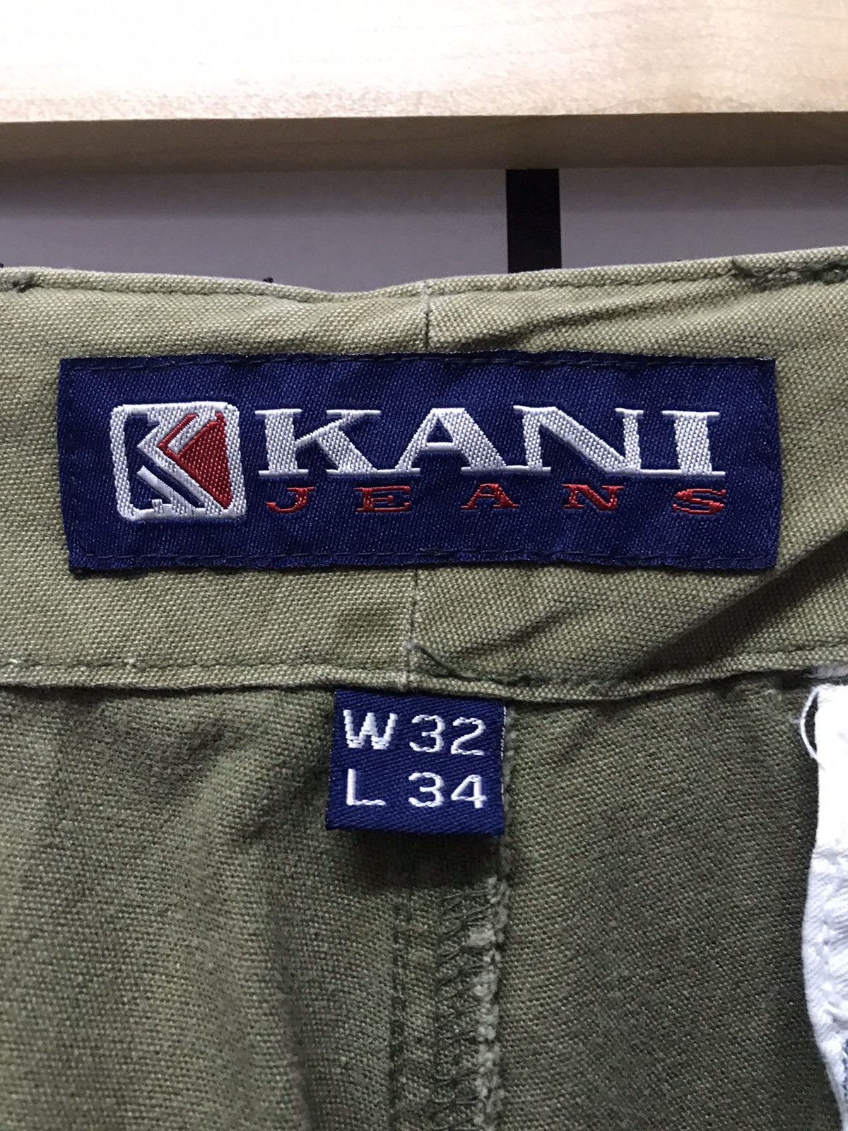Karl Kani × Vintage Vintage Kani Faded Olive Cargos Big Pocket Baggy Loose Fit Size US 34 / EU 50 - 13 Thumbnail