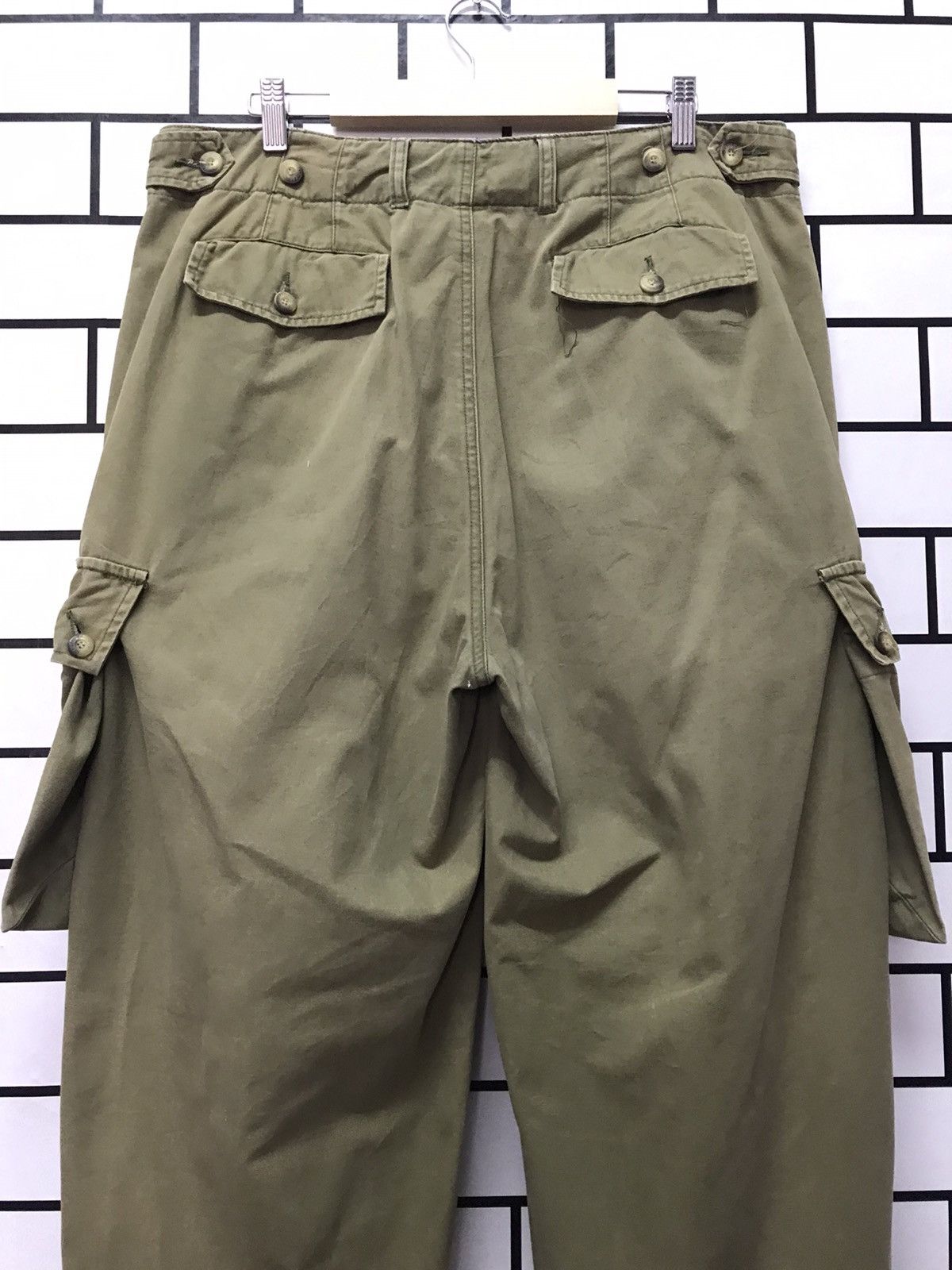 Karl Kani × Vintage Vintage Kani Faded Olive Cargos Big Pocket Baggy Loose Fit Size US 34 / EU 50 - 9 Thumbnail