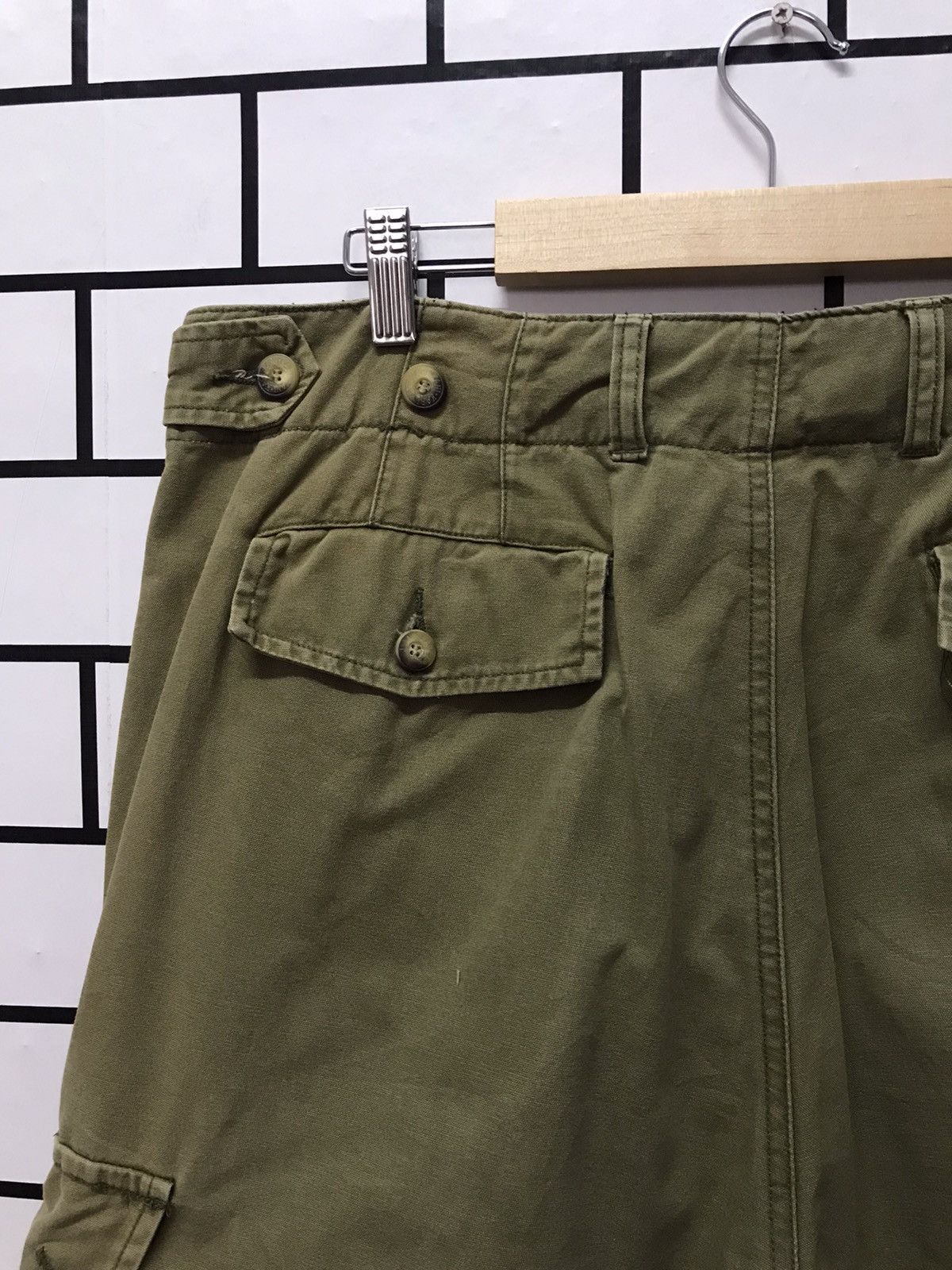 Karl Kani × Vintage Vintage Kani Faded Olive Cargos Big Pocket Baggy Loose Fit Size US 34 / EU 50 - 11 Thumbnail