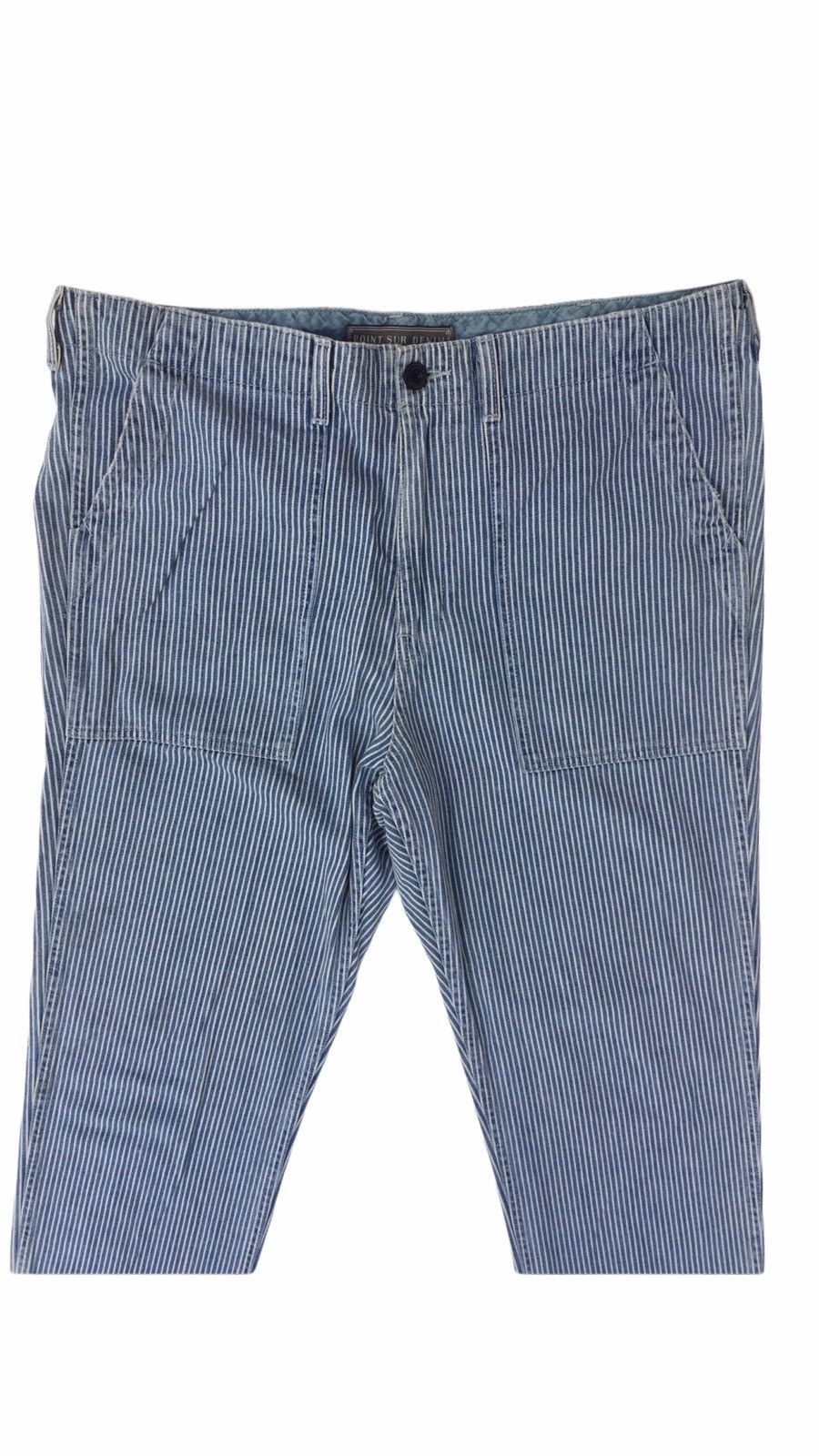 Designer Point Sur Denim Hickory Cafe Racer Workwear Trouser Pants Size US 38 / EU 54 - 3 Thumbnail
