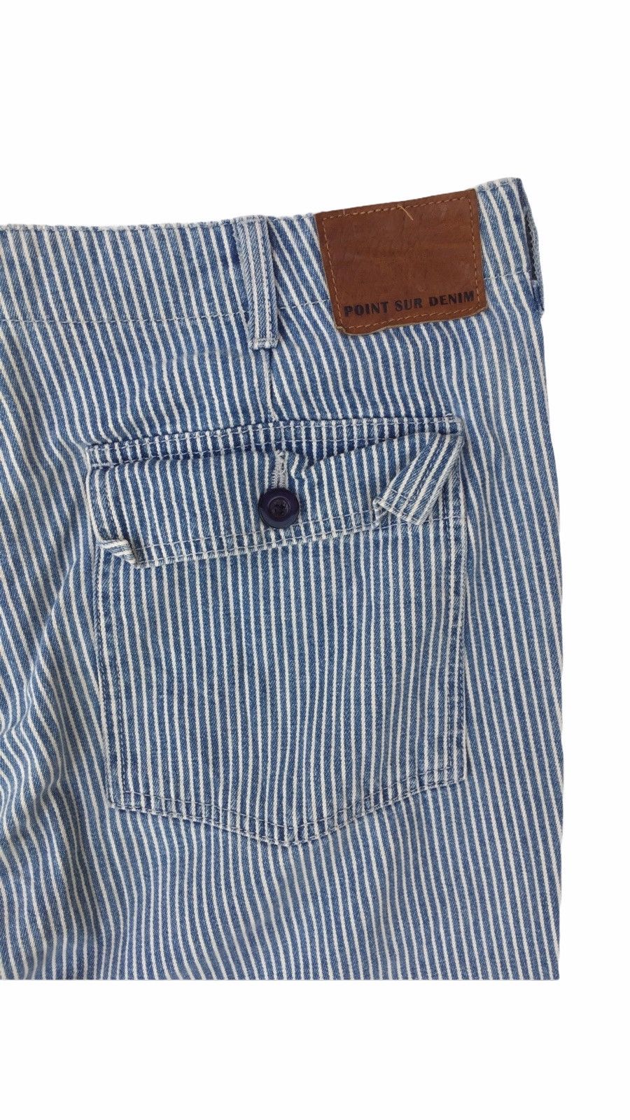 Designer Point Sur Denim Hickory Cafe Racer Workwear Trouser Pants Size US 38 / EU 54 - 4 Thumbnail