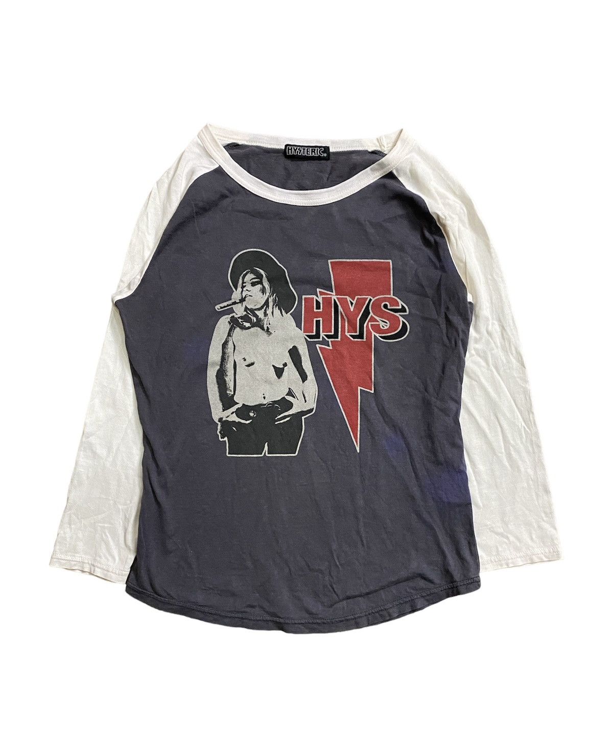 image of Hysteric Glamour Naked Women Cowboy Raglan in Grey (Size Small)