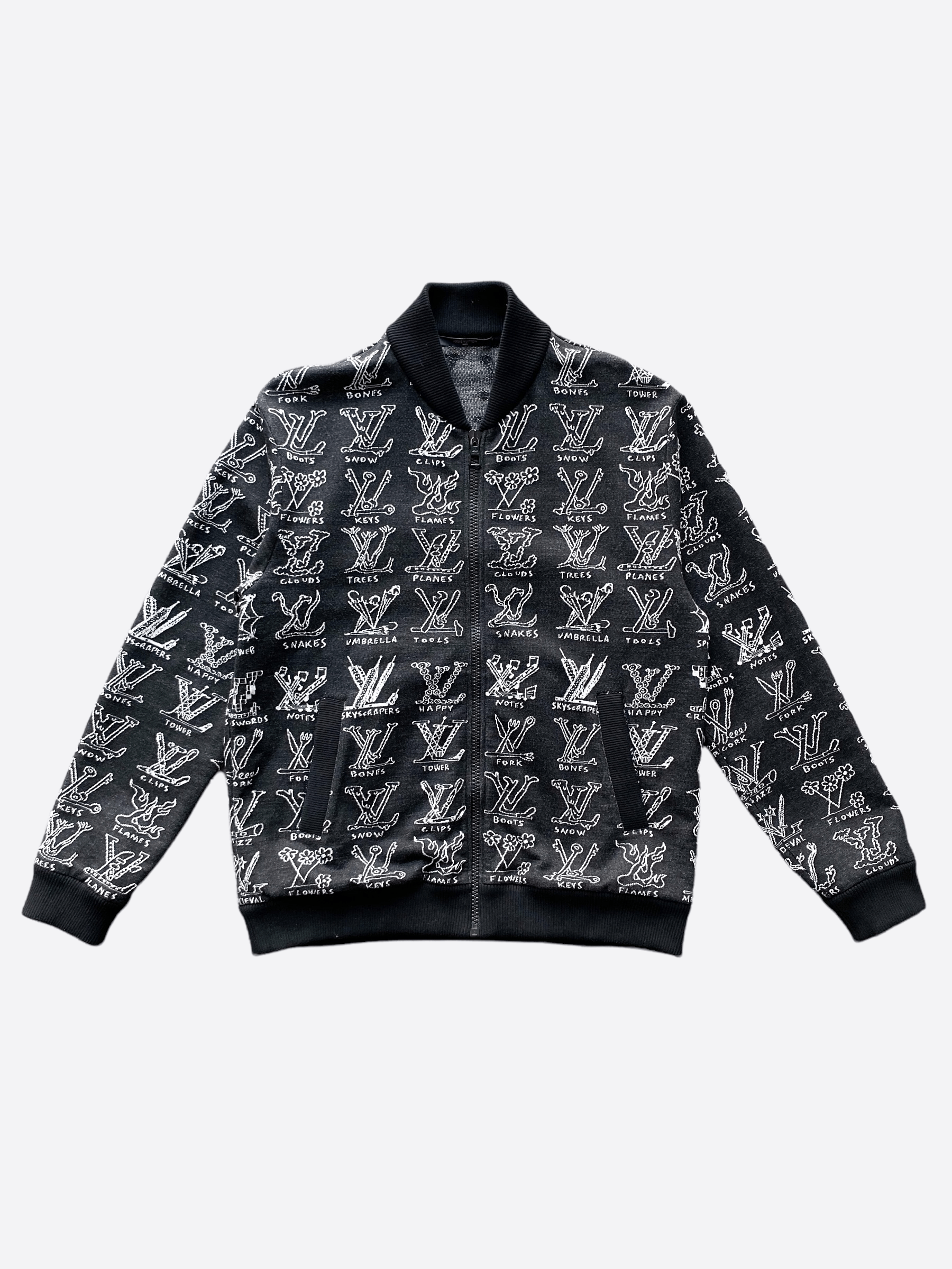 image of Louis Vuitton Black Cartoons Bomber Jacket, Men's (Size XL)