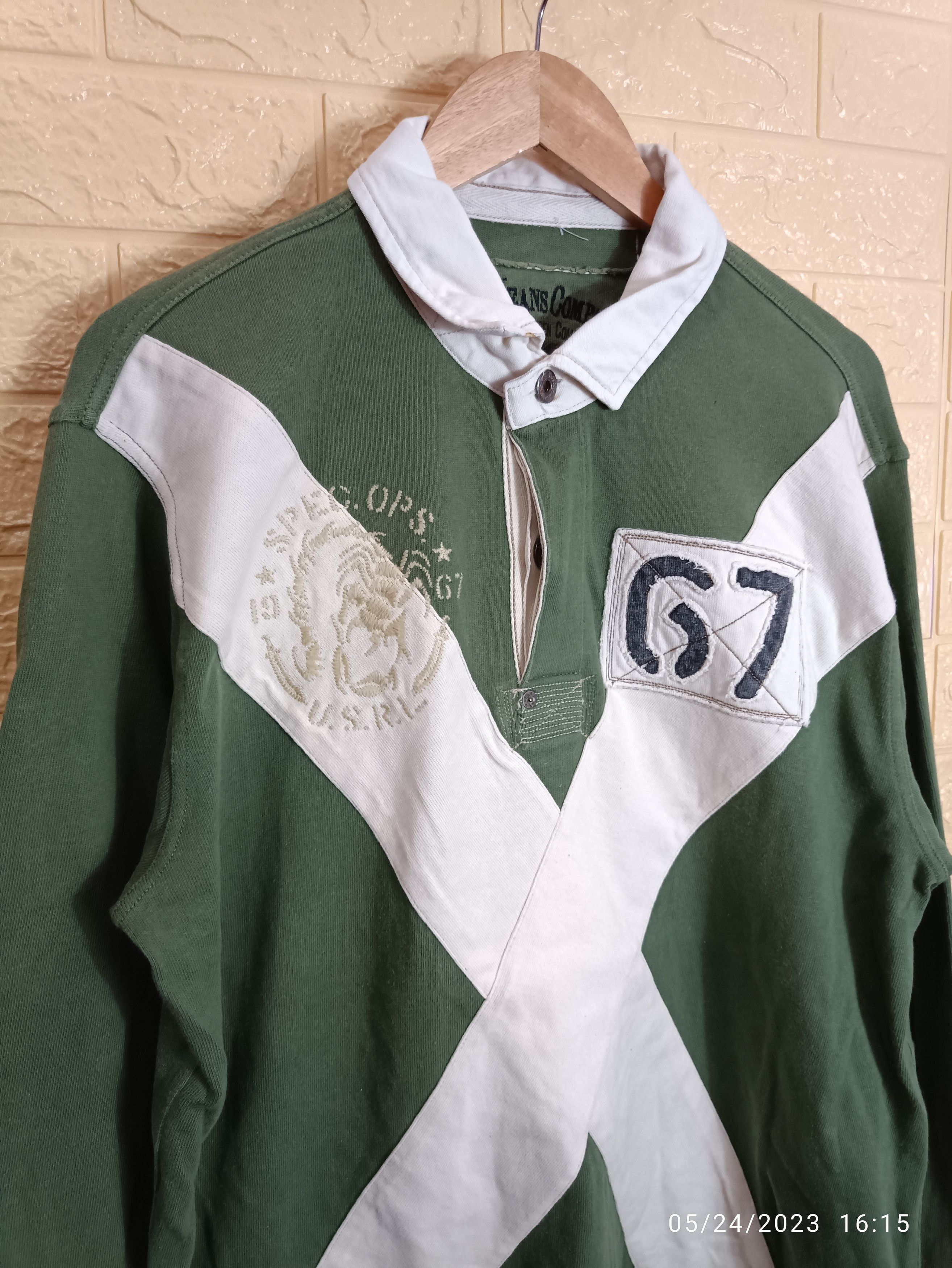 Polo Ralph Lauren Vintage Polo Ralph Lauren Rugby Shirt Size US L / EU 52-54 / 3 - 3 Thumbnail