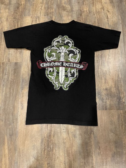 Chrome Hearts RARE Chrome Hearts Vine Dagger Scroll Logo Black Pocket ...