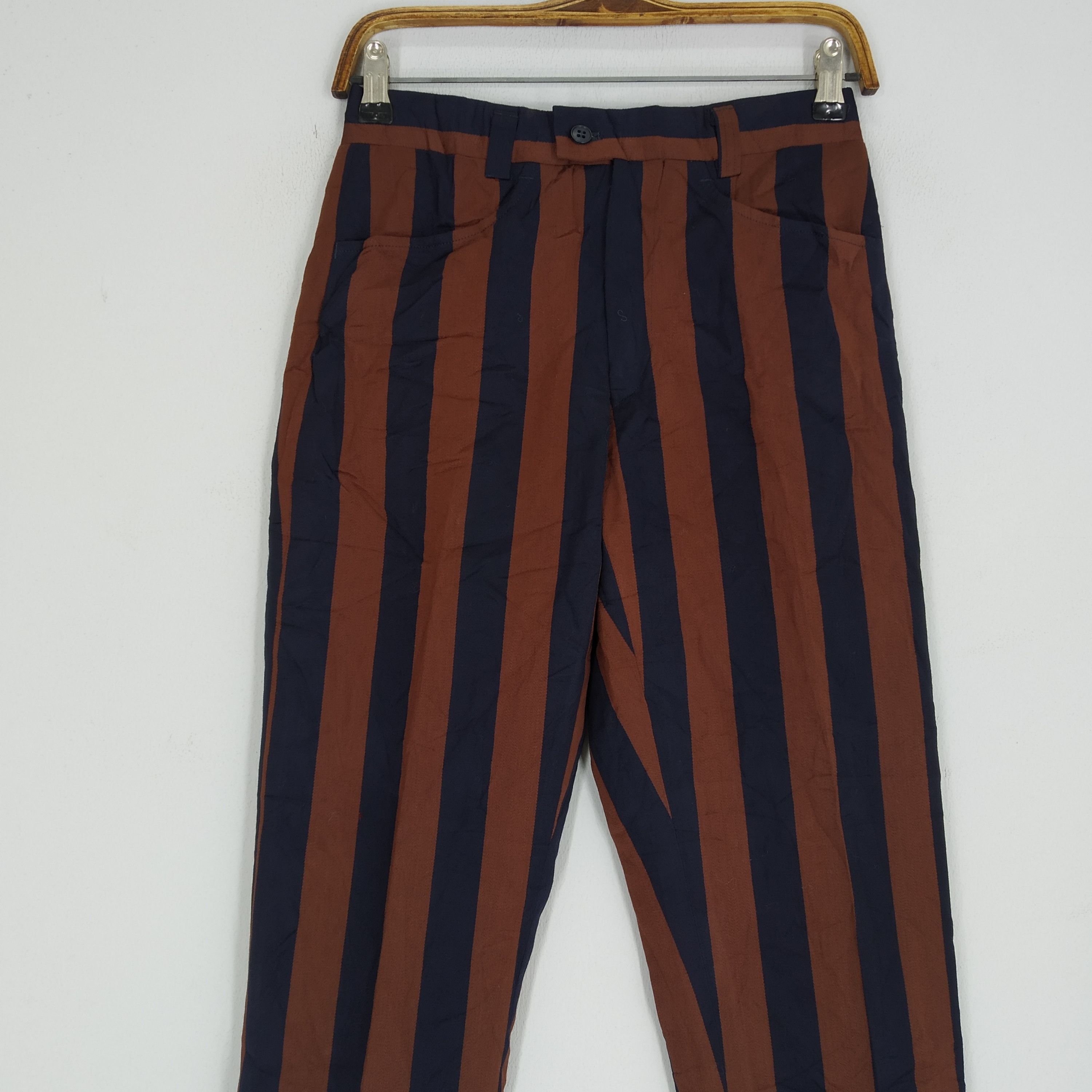 Other Vtg 70s The Beatles George Harrison Striped Flares Pants Size US 27 - 3 Thumbnail