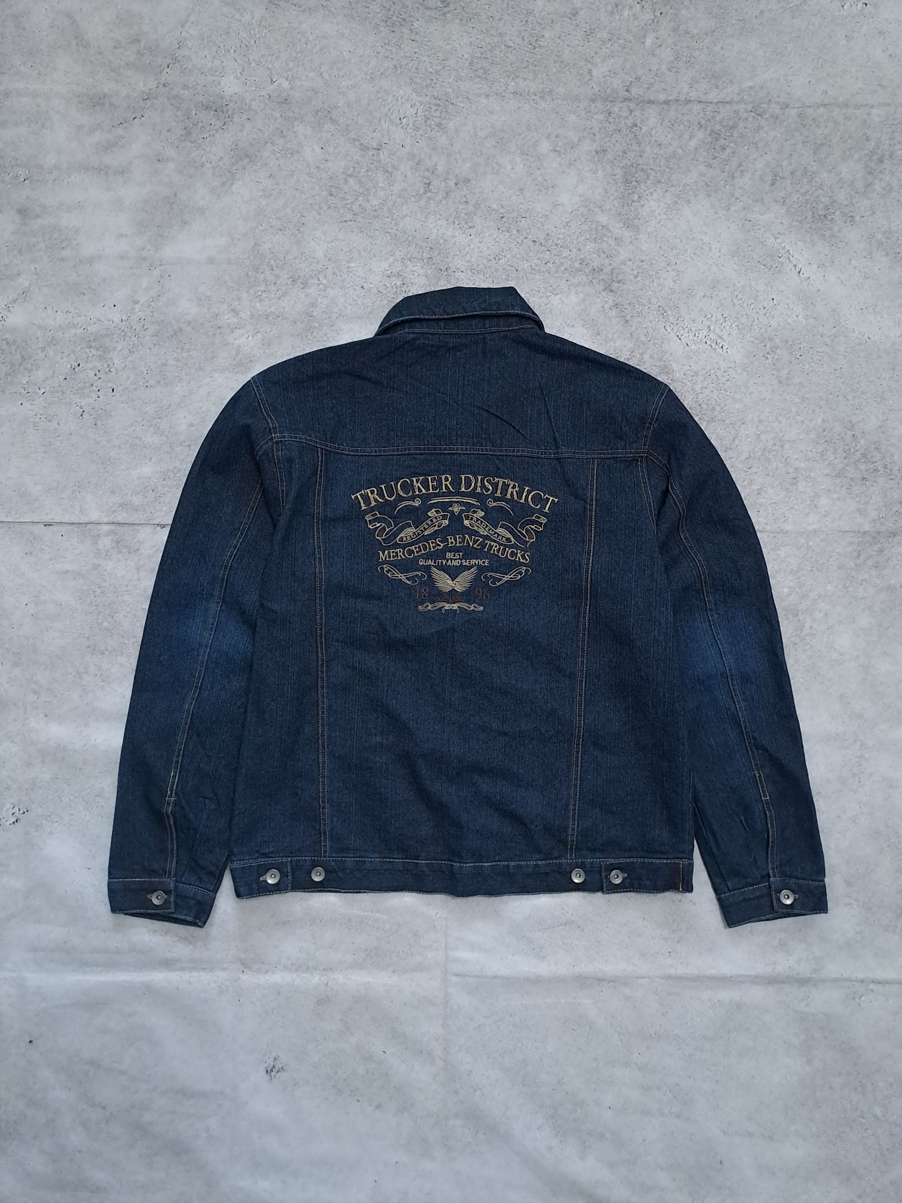 Vintage Mercedes Benz Denim Trucker Jacket