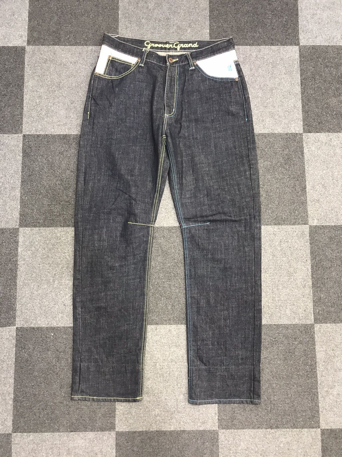 Japanese Brand GROOVERGRAND Japan Patch Style Denim Size US 33 - 1 Thumbnail