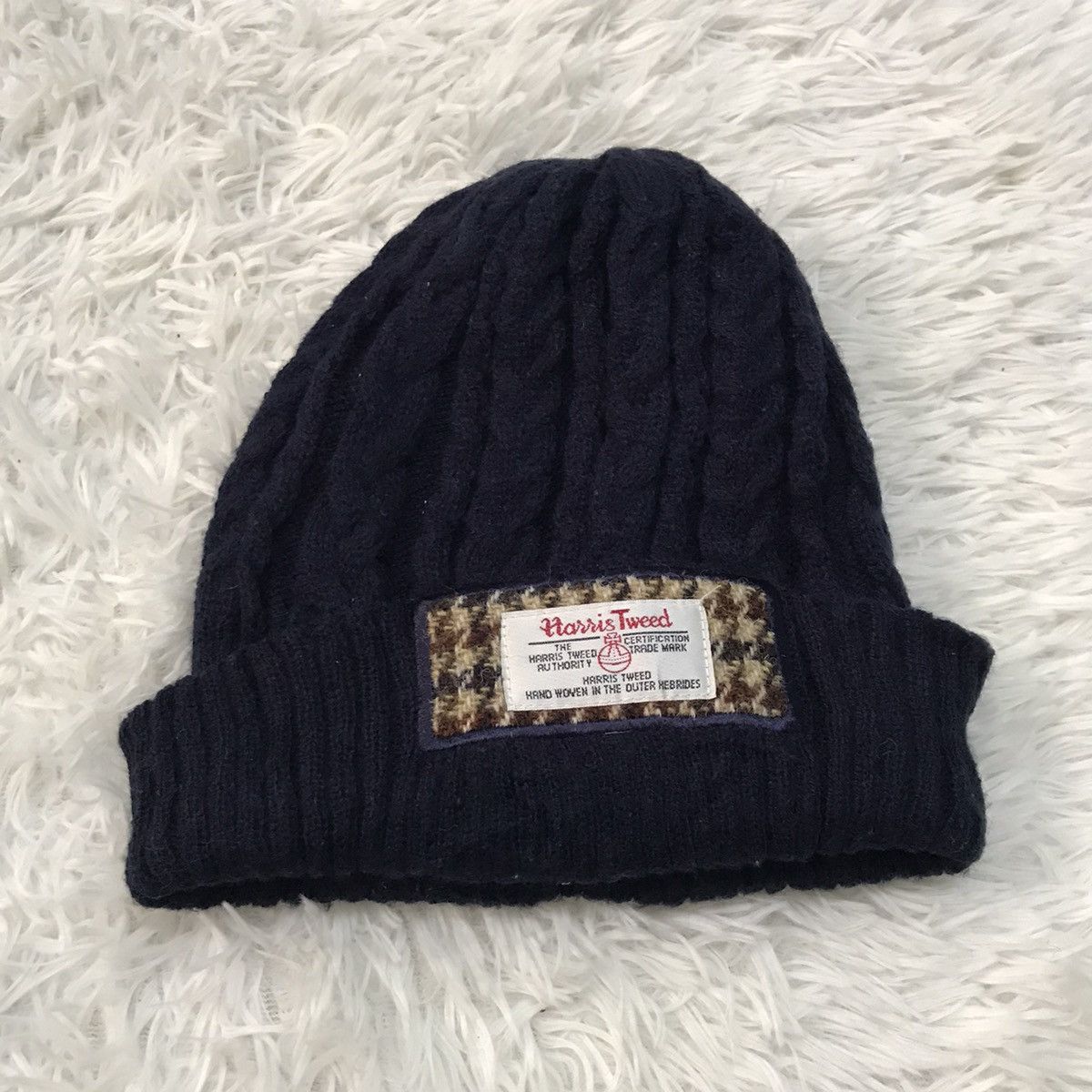 Harris Tweed Harris Tweed Beanie Hat Cap Snow Cap Plain Size ONE SIZE - 1 Thumbnail