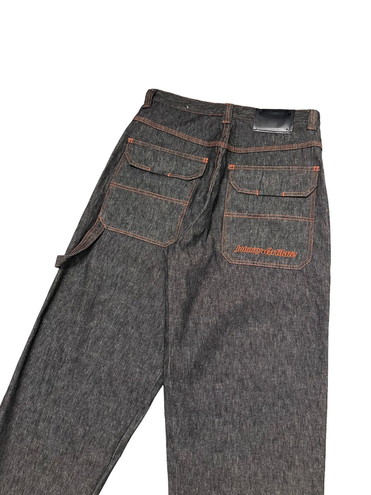 JNCO Vintage Johnny Blaze Baggy Carpenter Jeans Embroidery Logo Size US 32 / EU 48 - 1 Thumbnail